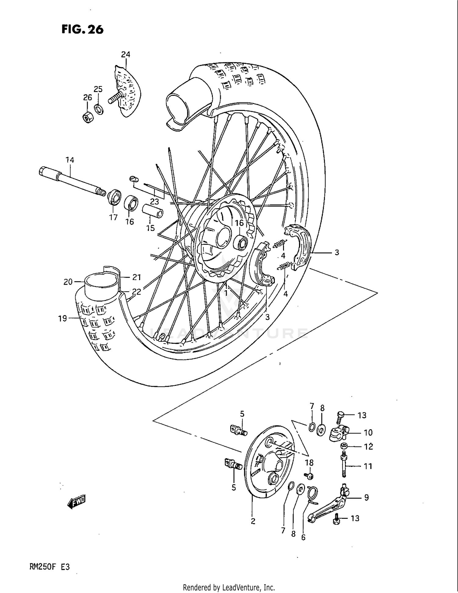 FRONT WHEEL (MODEL E)