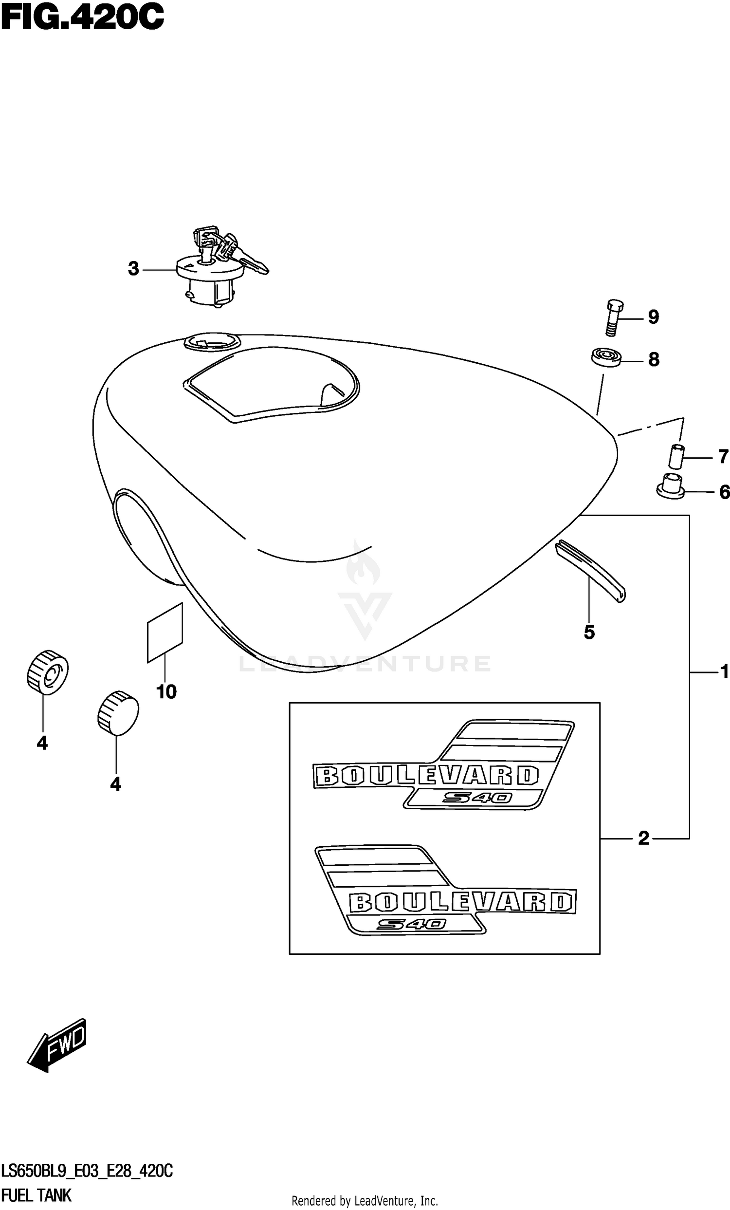 FUEL TANK (LS650BL9 E33)