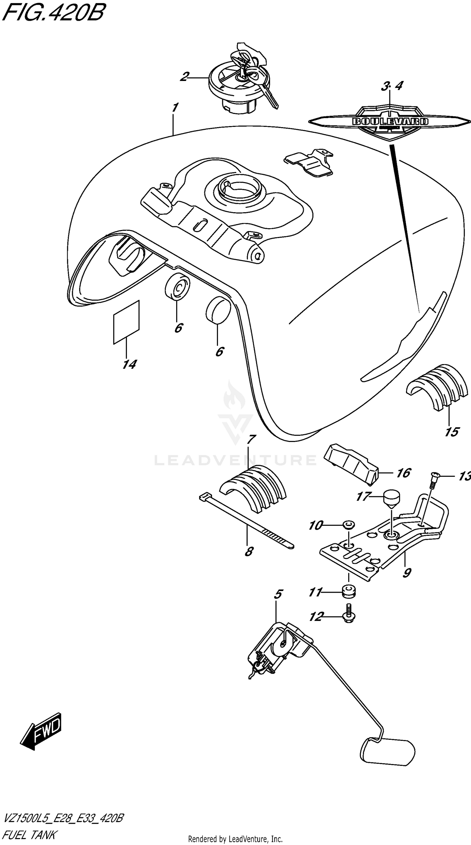 FUEL TANK (VZ1500L5 E33)
