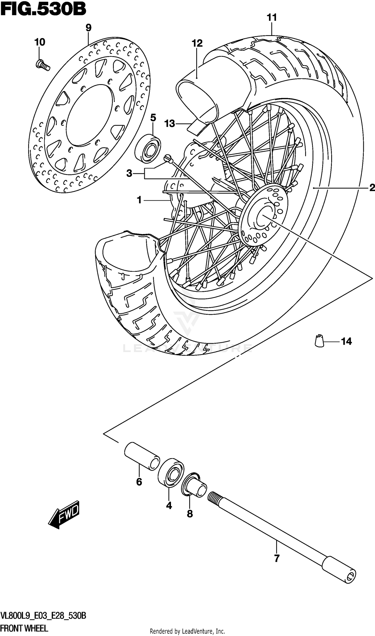 FRONT WHEEL (VL800L9 E28)