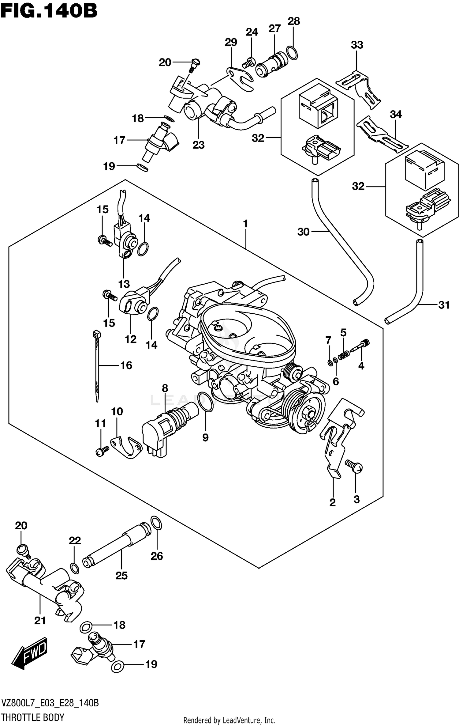 THROTTLE BODY (VZ800L7 E28)