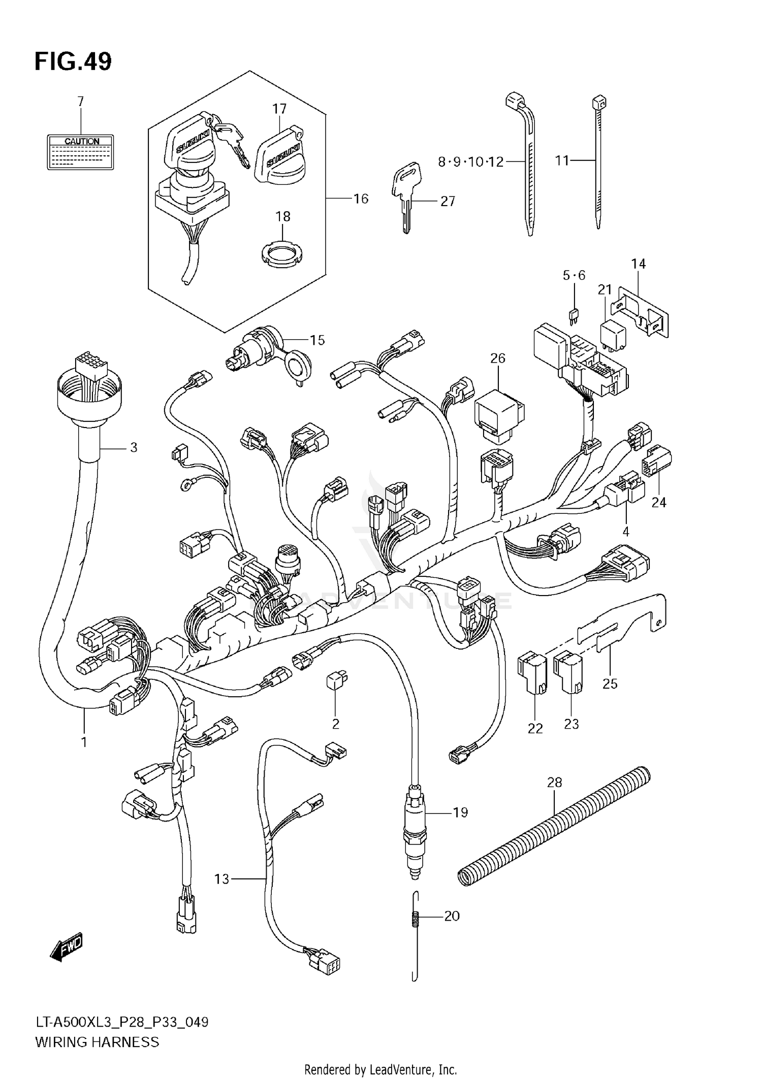 WIRING HARNESS (LT-A500XZL3 E33)