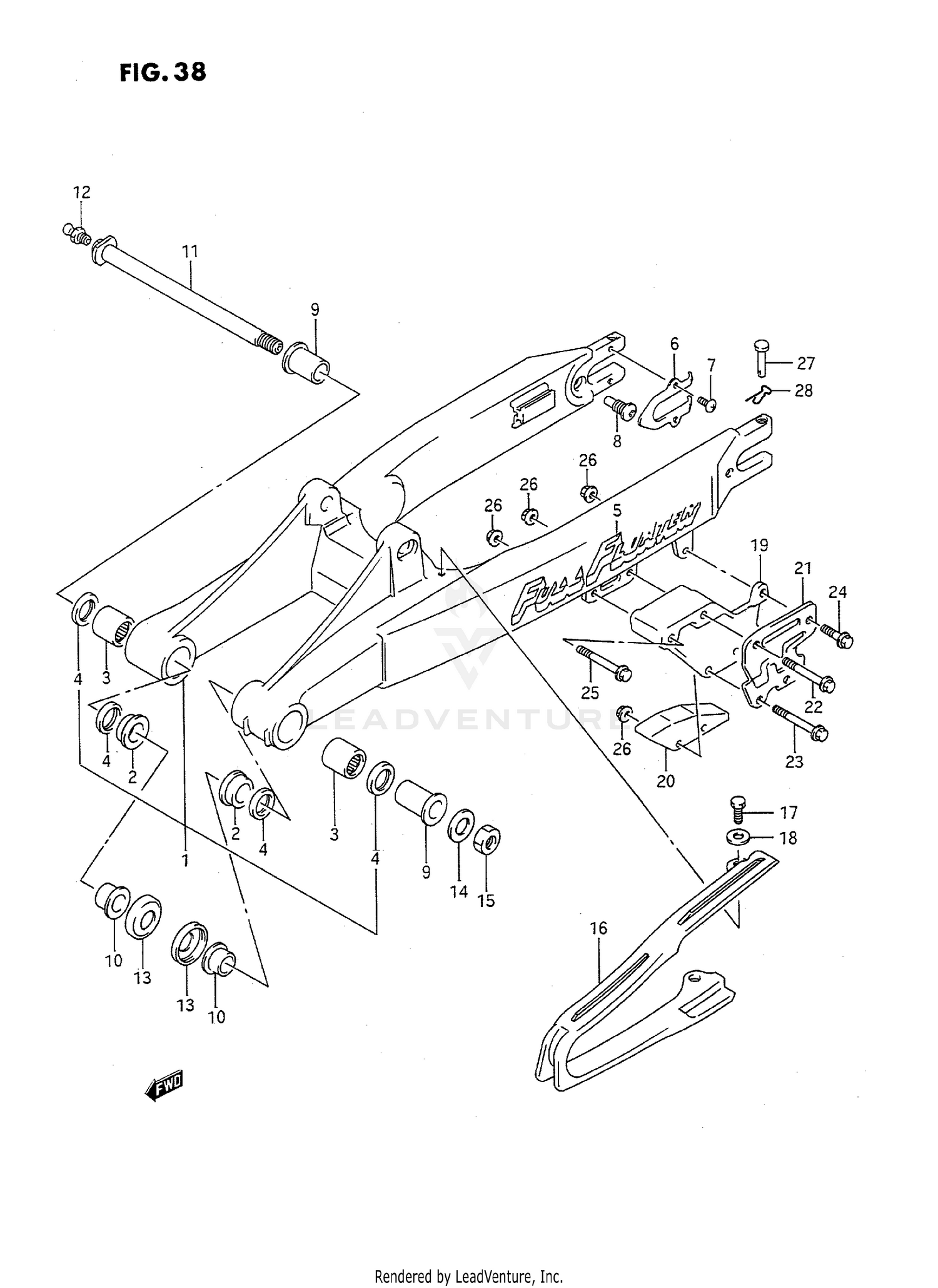 REAR SWINGING ARM (MODEL K/L)