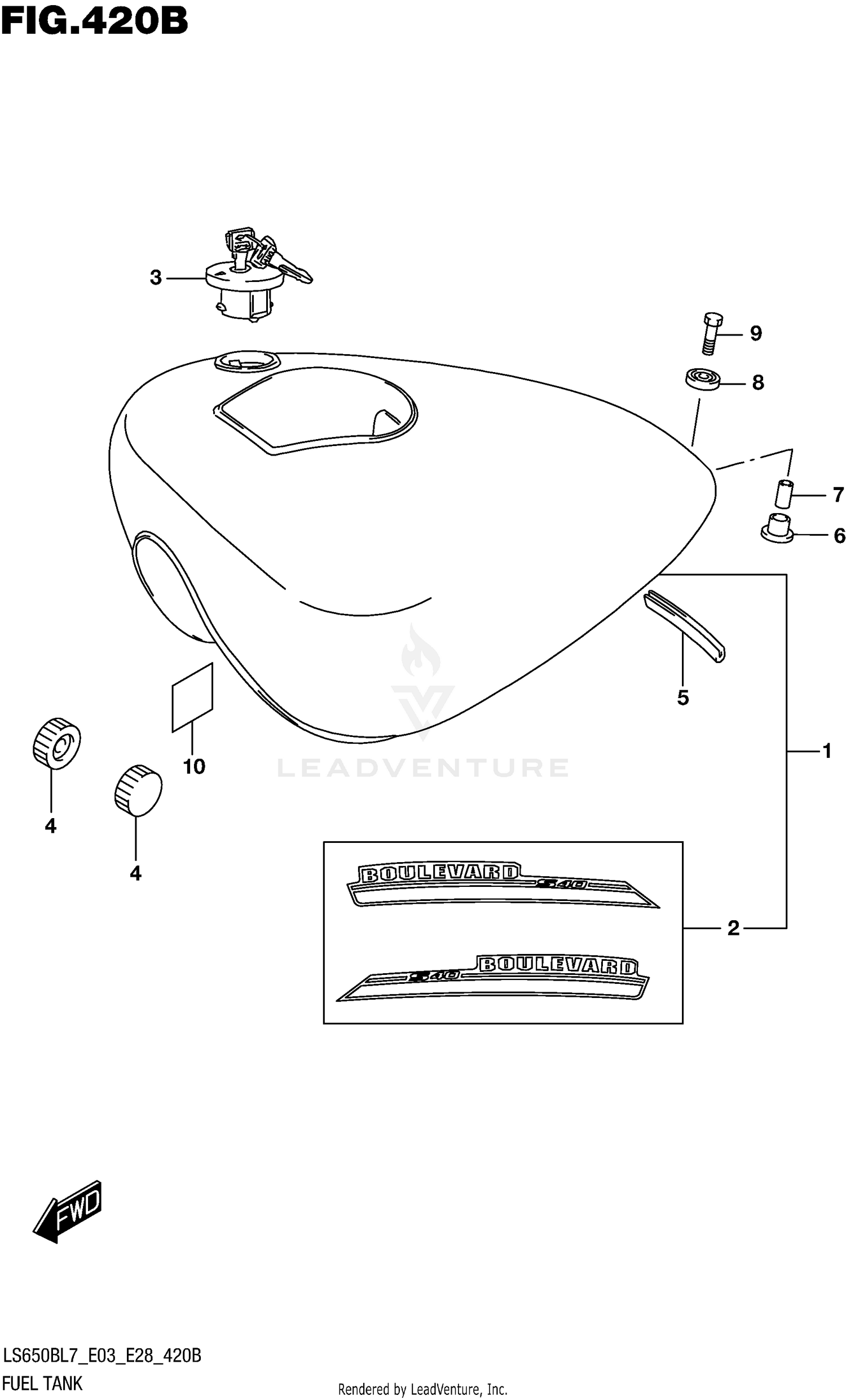 FUEL TANK (LS650BL7 E28)