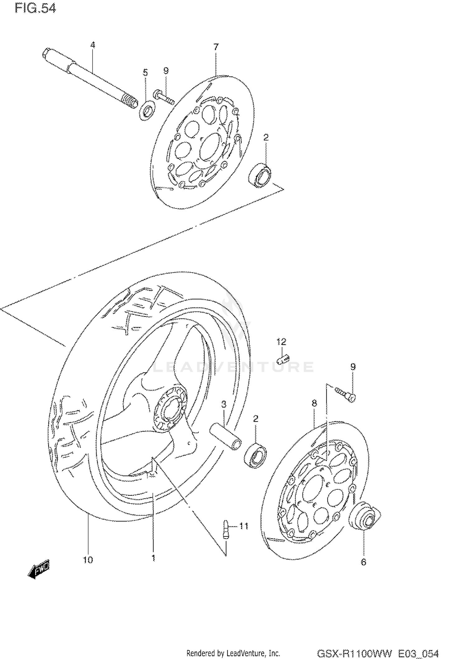FRONT WHEEL (MODEL P/R)