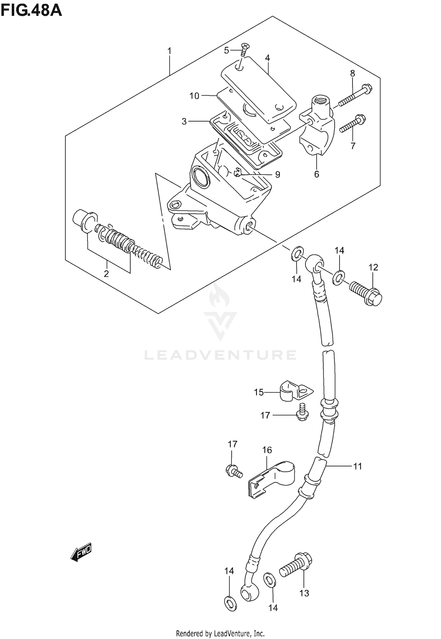 FRONT MASTER CYLINDER (NOT FOR U.S. MARKET)