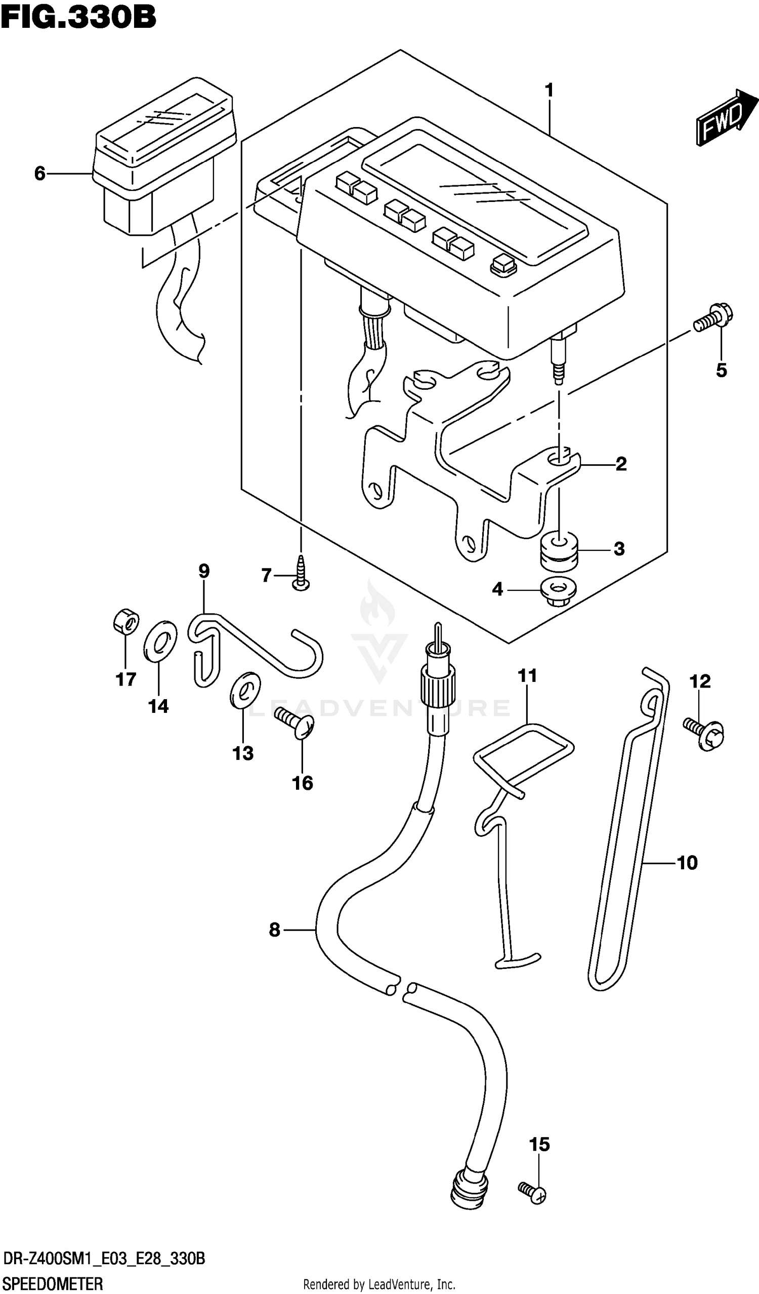 SPEEDOMETER (DR-Z400S:E28)