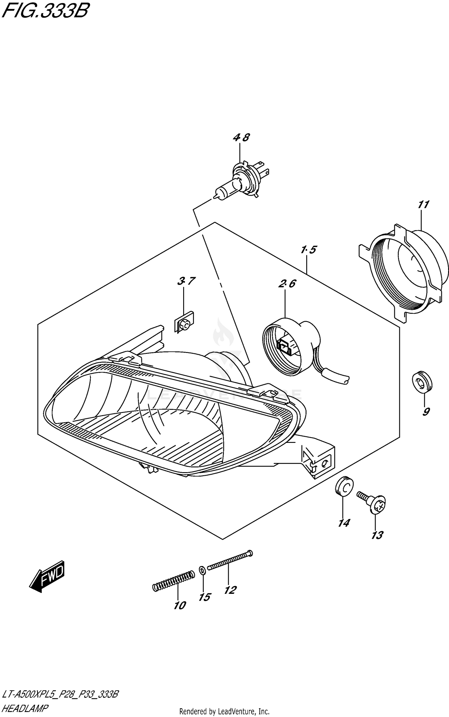 HEADLAMP (LT-A500XPL5 P33)