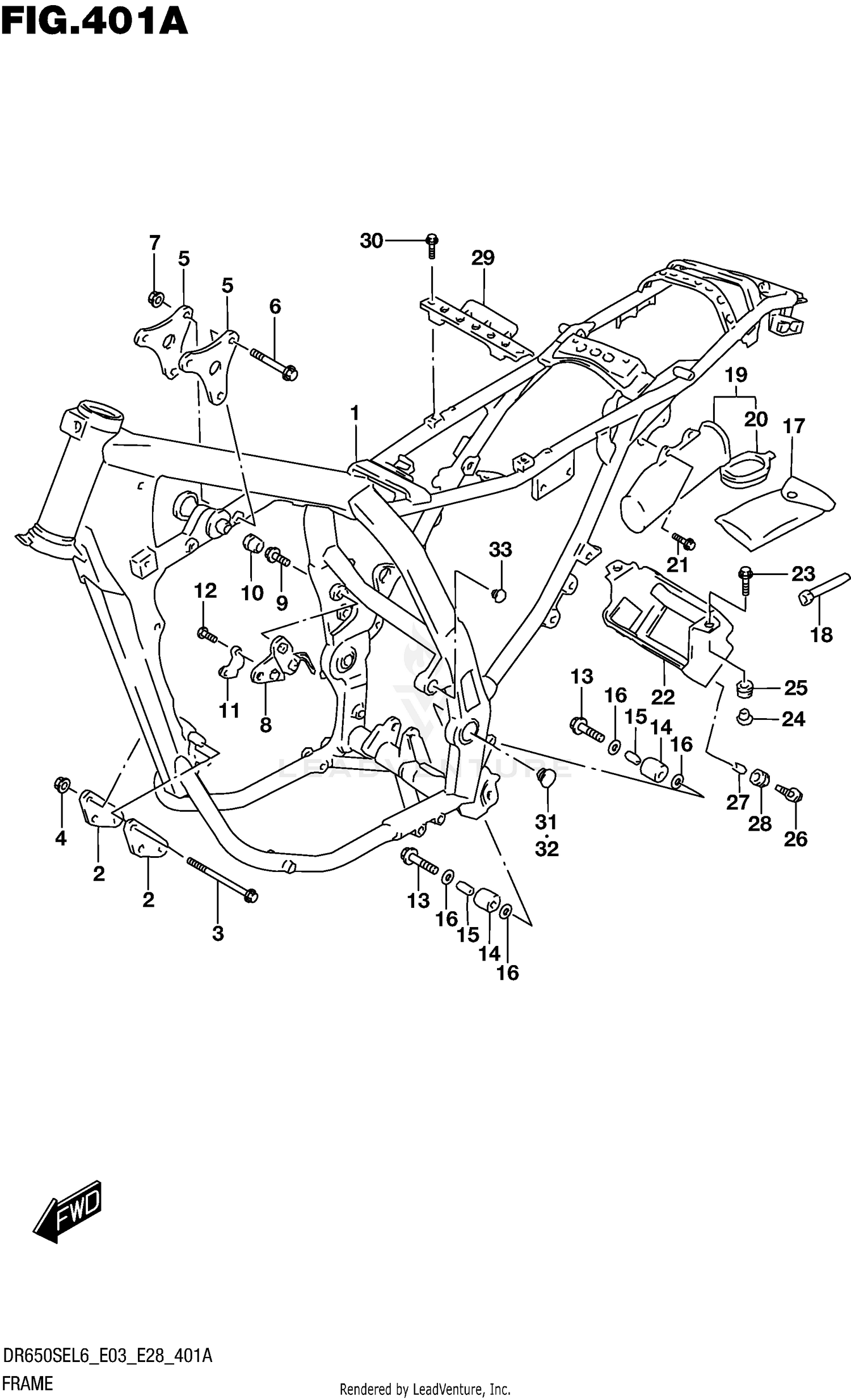 FRAME (DR650SEL6 E03)