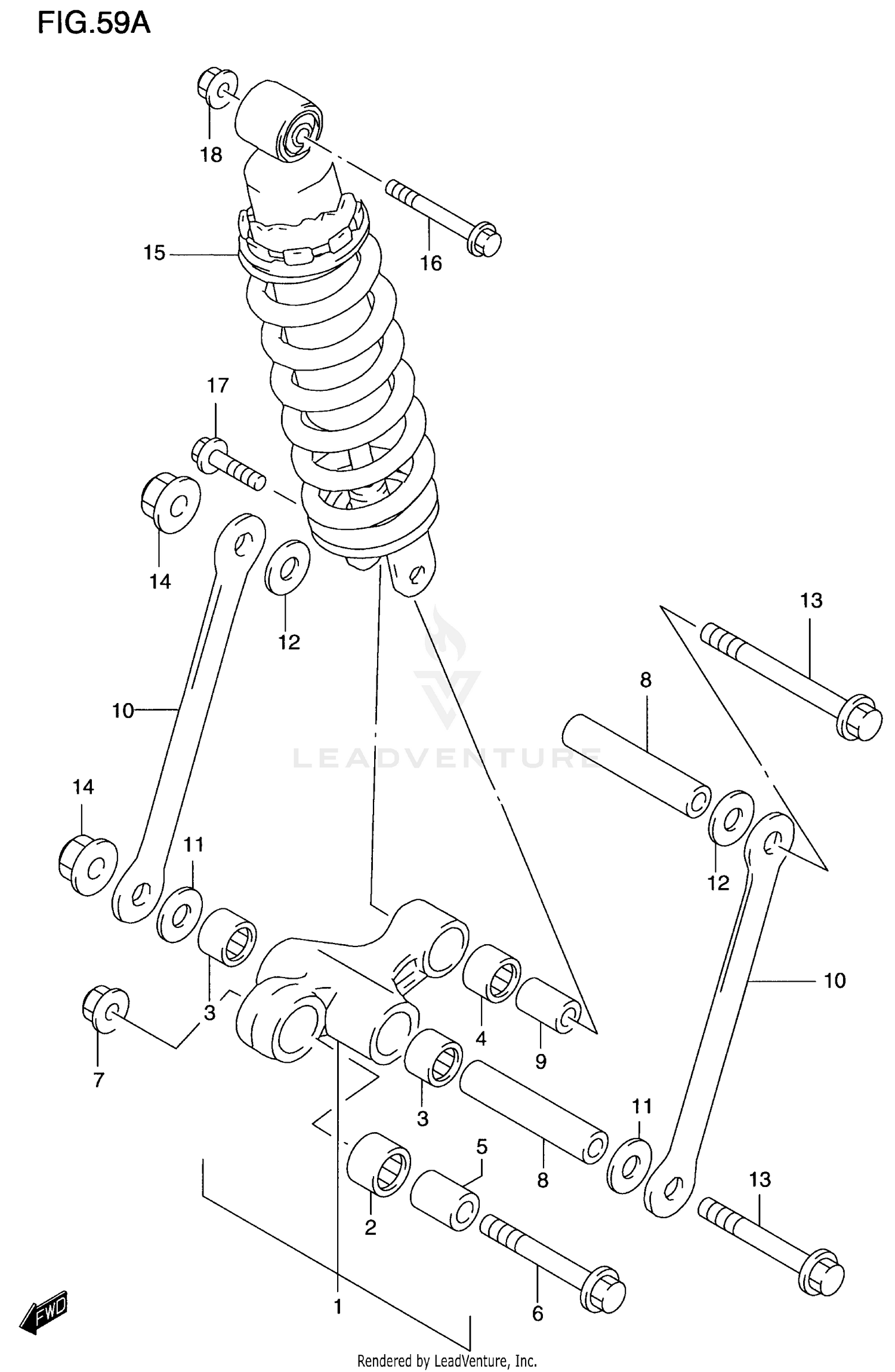 REAR CUSHION LEVER (GSF1200SAV)