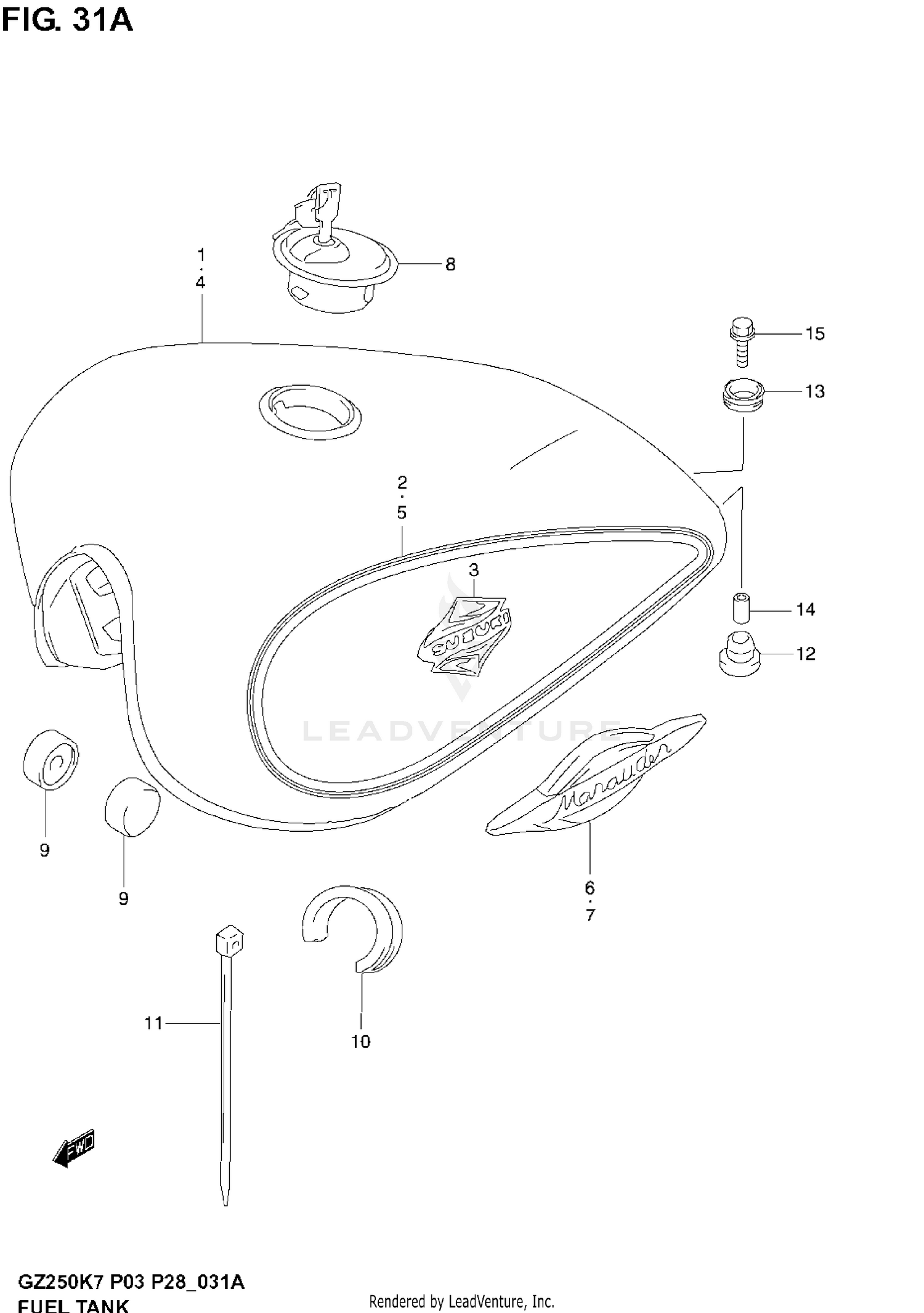 FUEL TANK (MODEL K4)