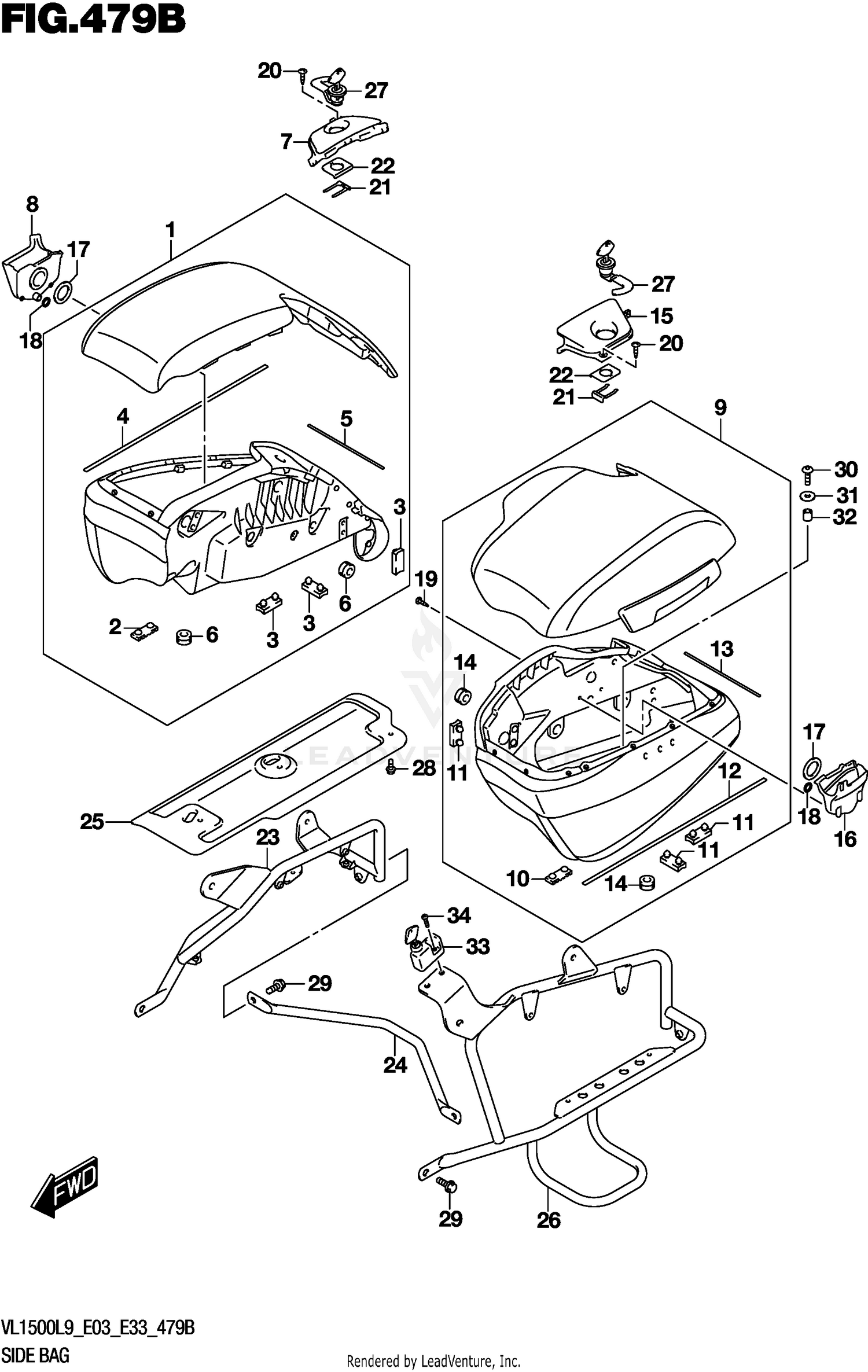 SIDE BAG (VL1500TL9 E33)