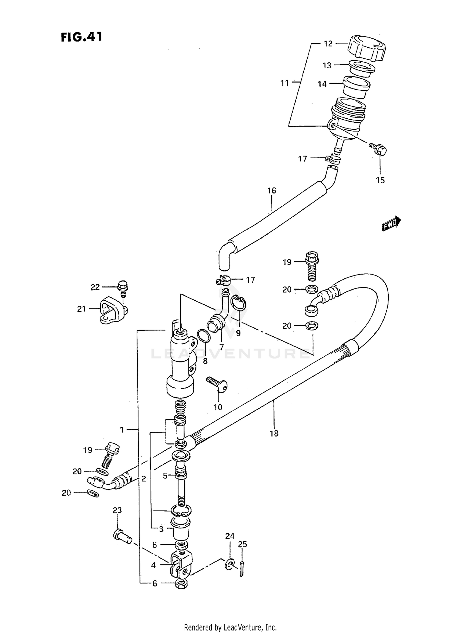 REAR MASTER CYLINDER (MODEL L)