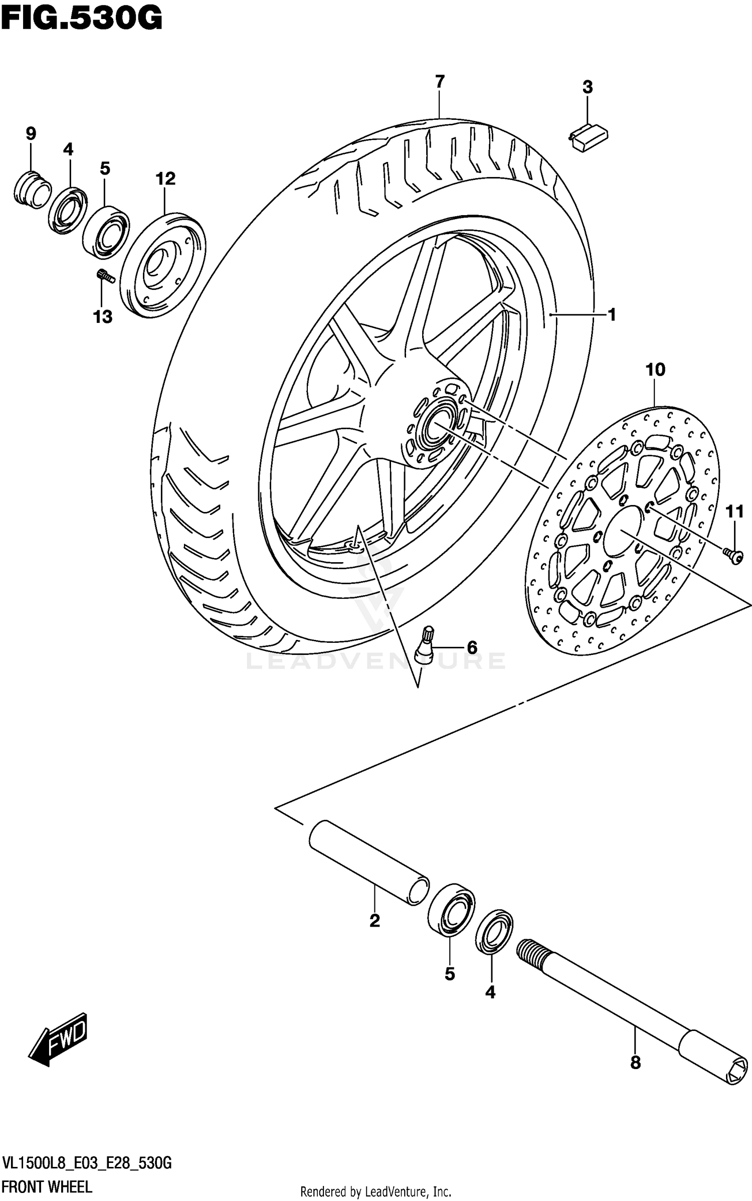 FRONT WHEEL (VL1500TL8 E33)