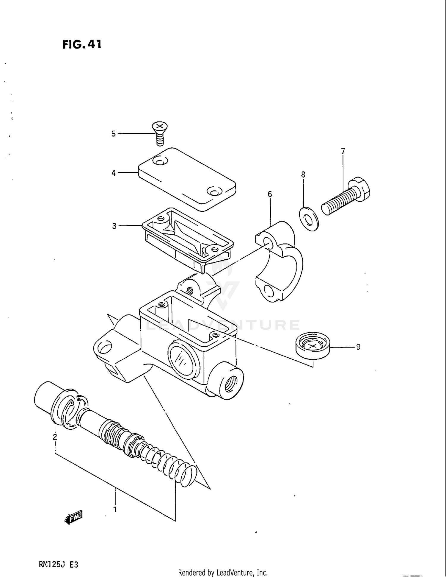 FRONT MASTER CYLINDER (MODEL G)