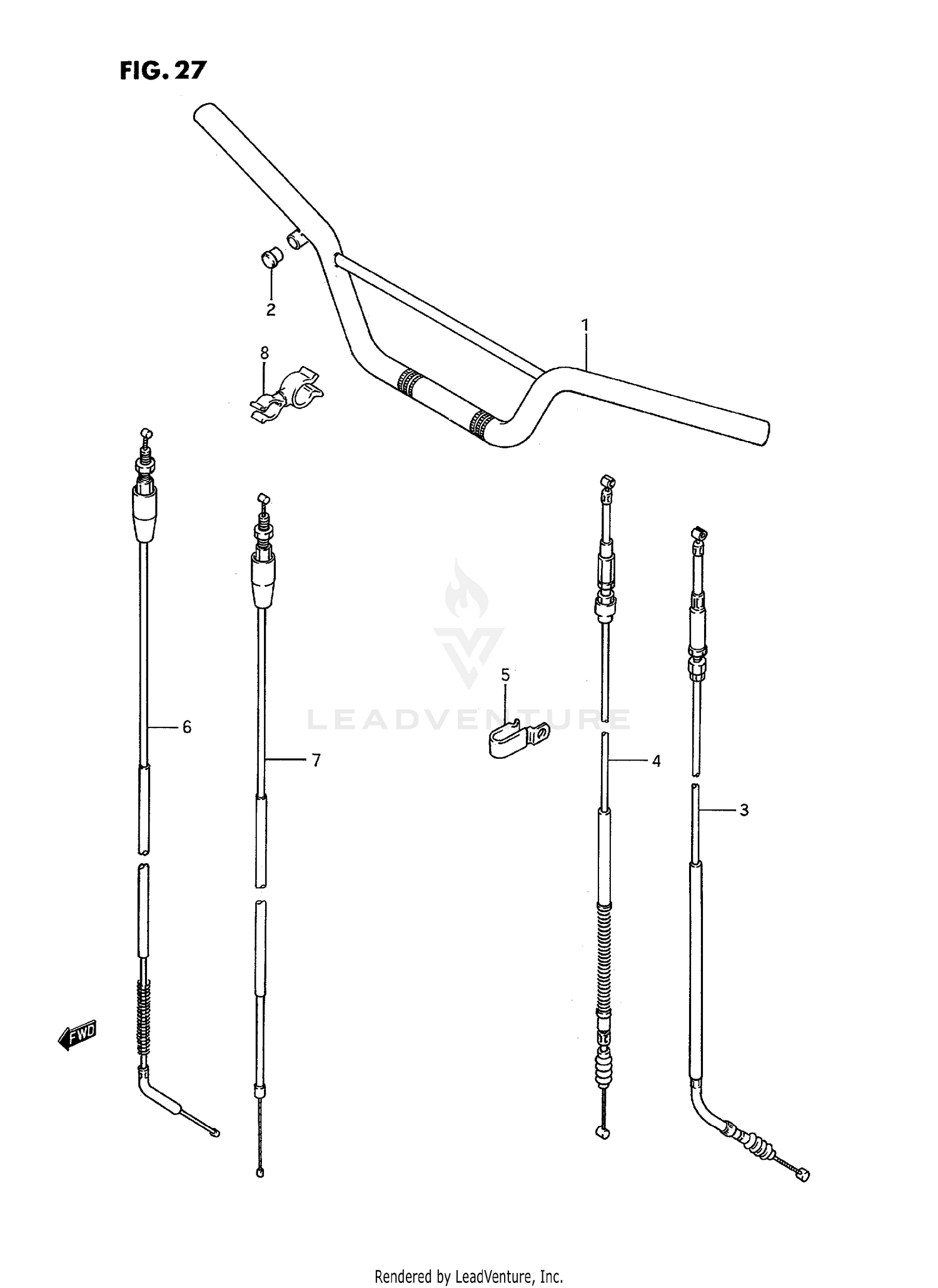 HANDLEBAR - CONTROL CABLE