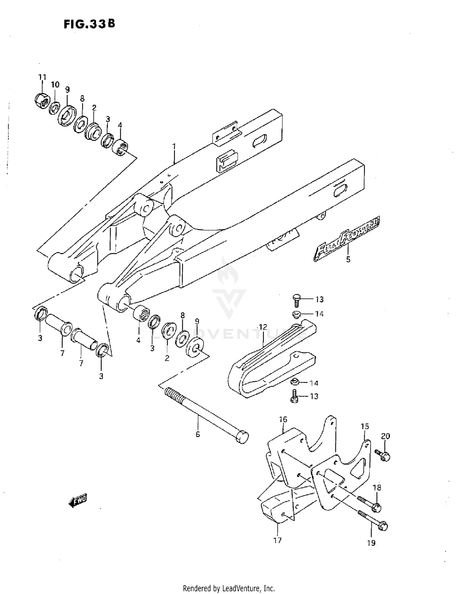 REAR SWINGING ARM (L)