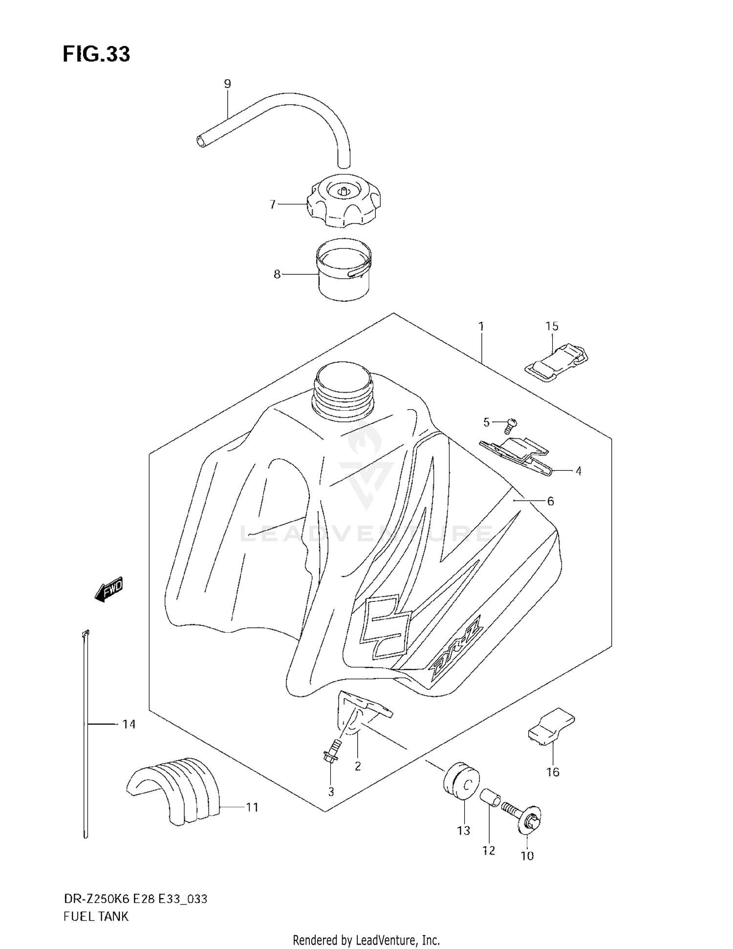 FUEL TANK (MODEL K6)