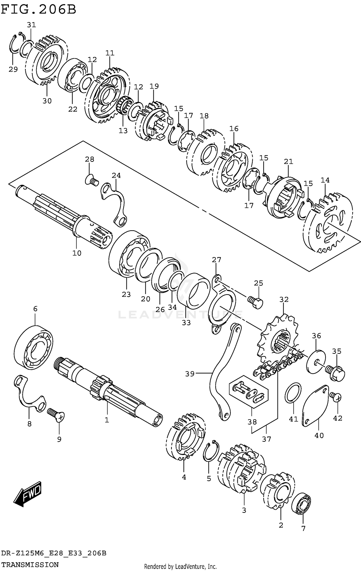 TRANSMISSION (DR-Z125L)
