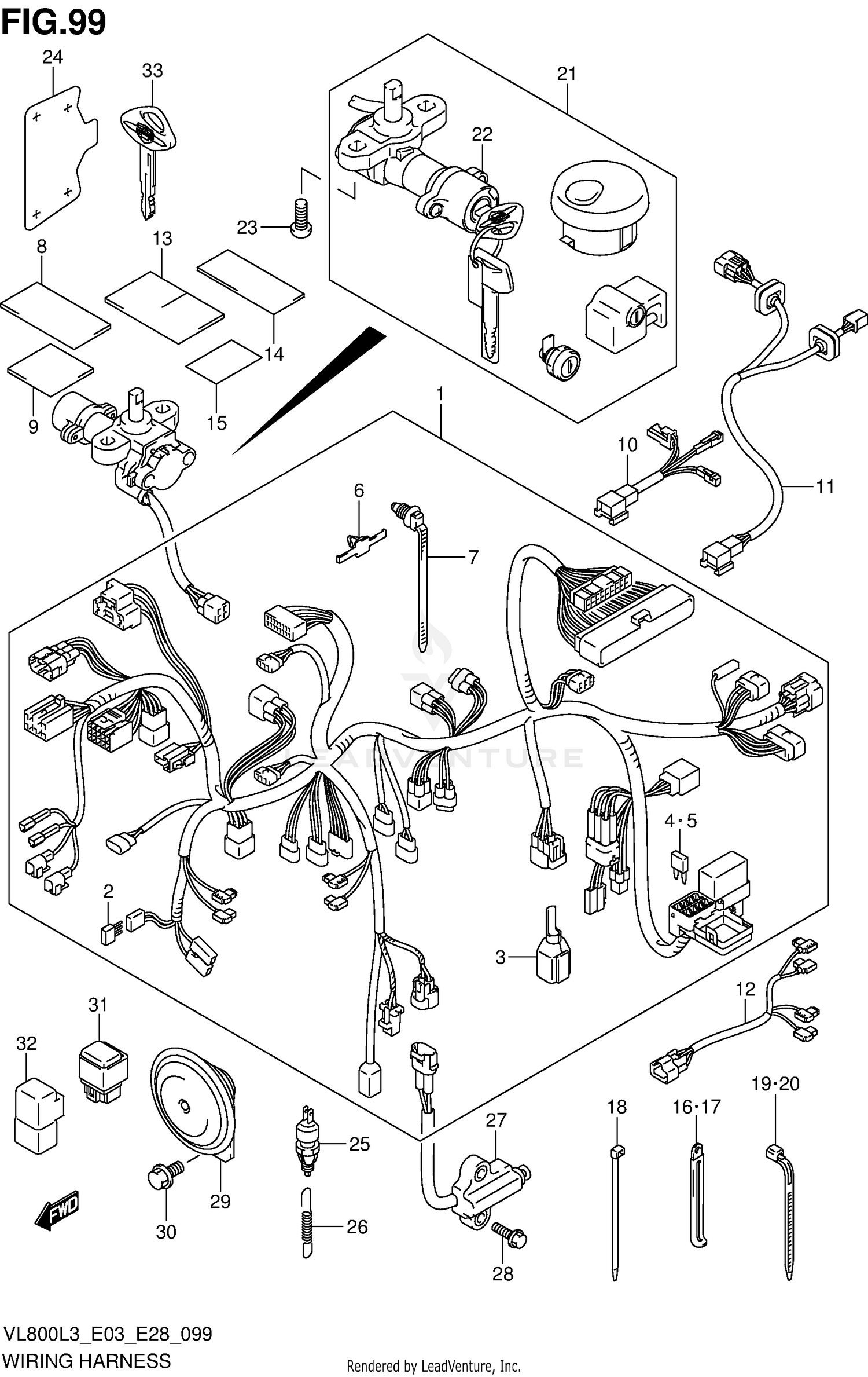WIRING HARNESS (VL800L3 E33)