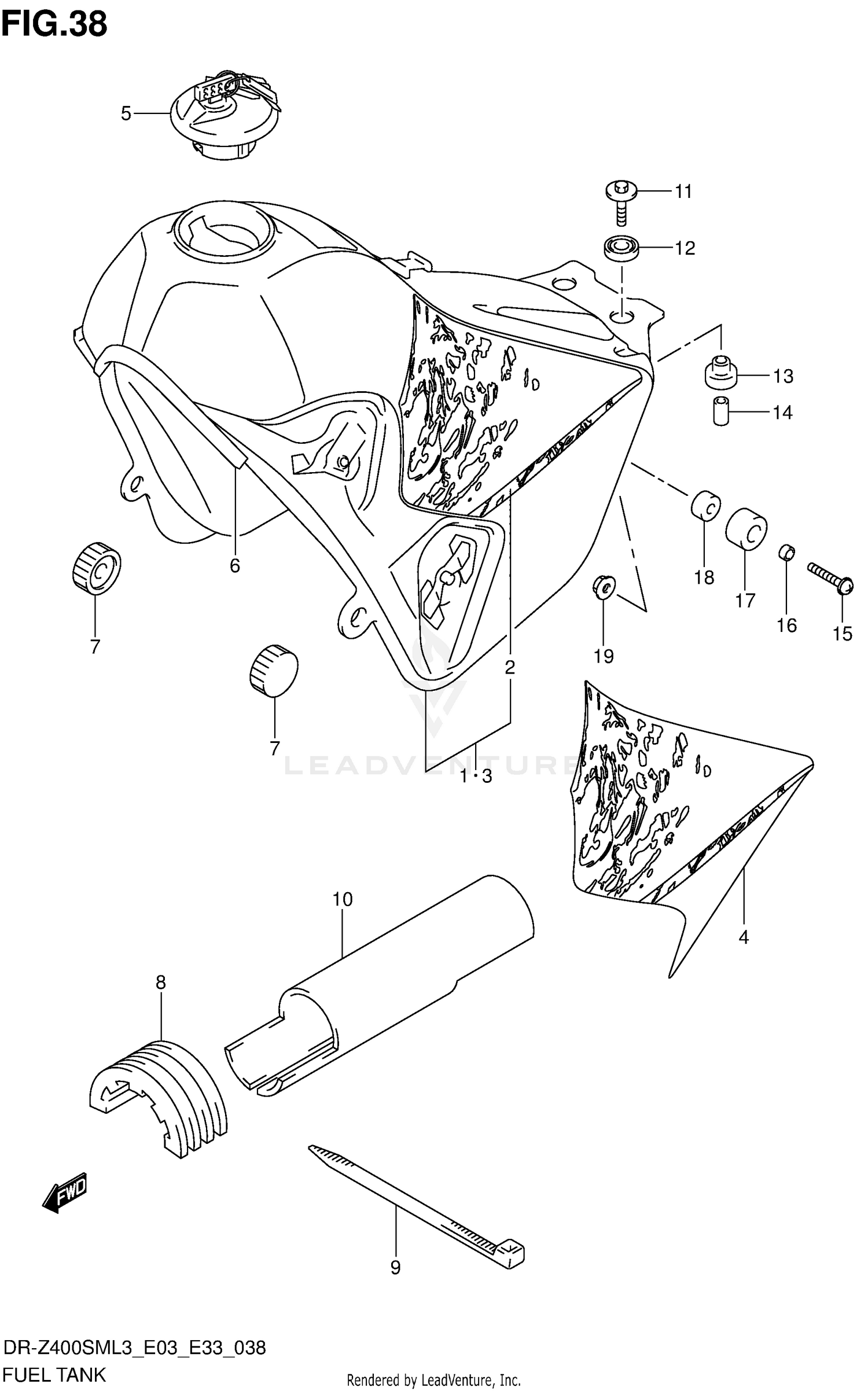 FUEL TANK (DR-Z400SML3 E03)