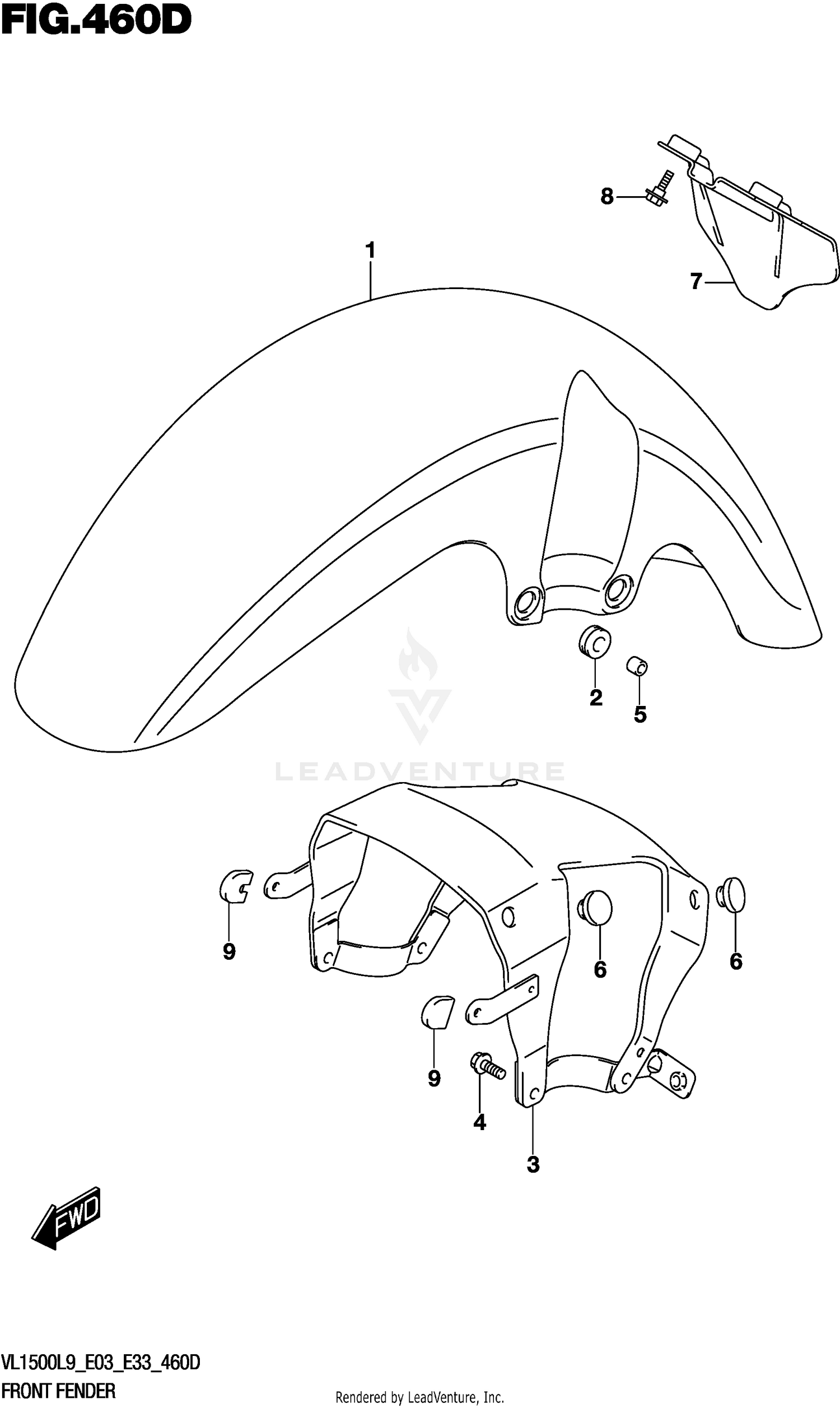 FRONT FENDER (VL1500TL9 E33)