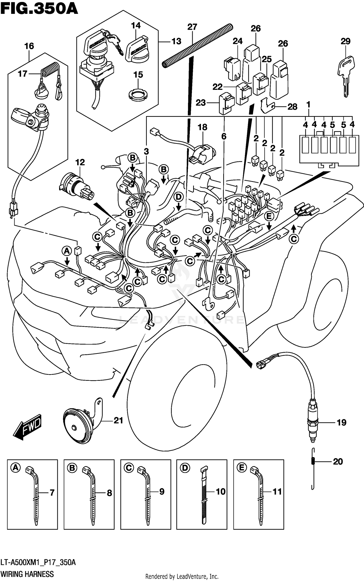 WIRING HARNESS (LT-A500XM1 P17)