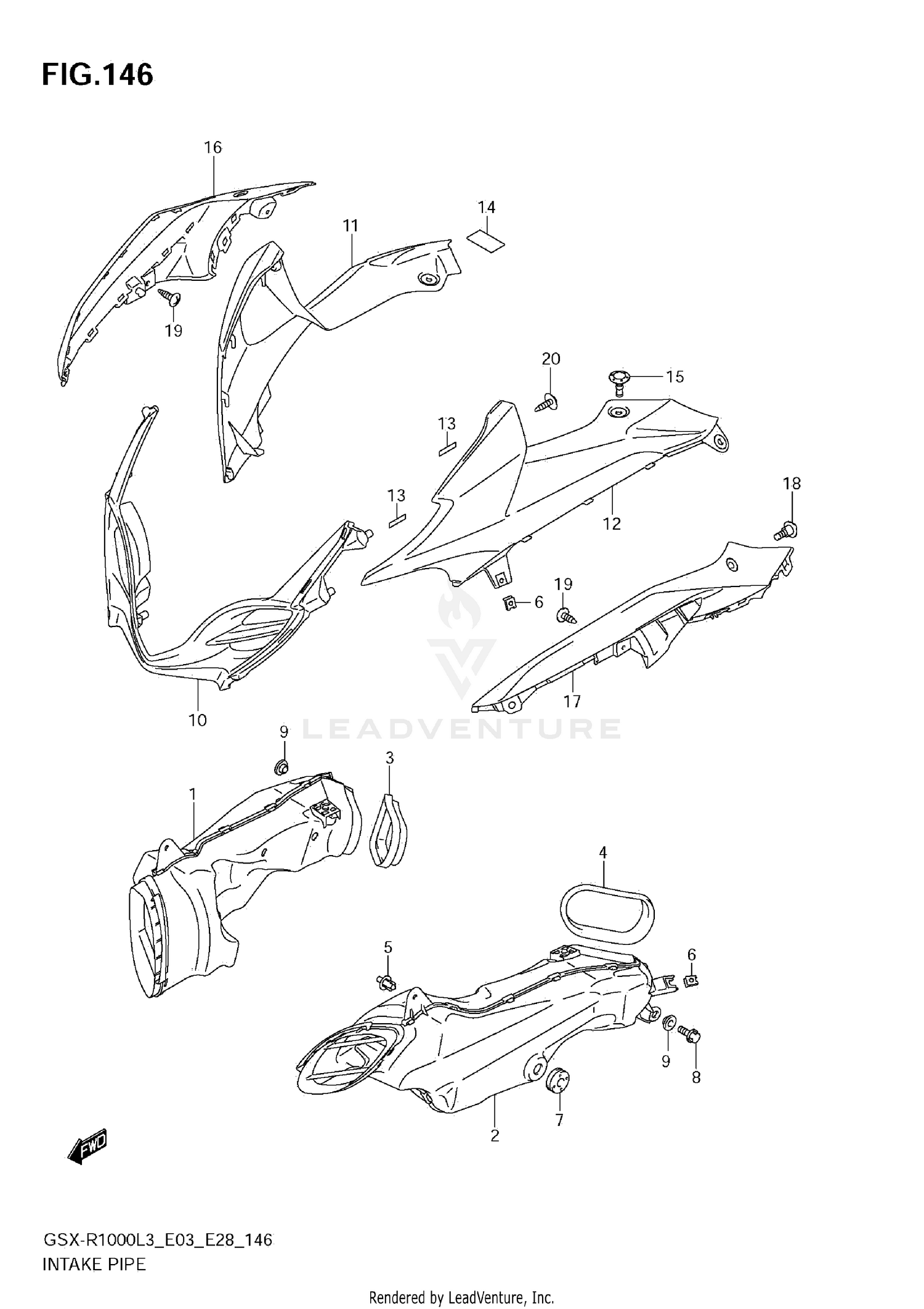 INTAKE PIPE (GSX-R1000ZL3 E28)