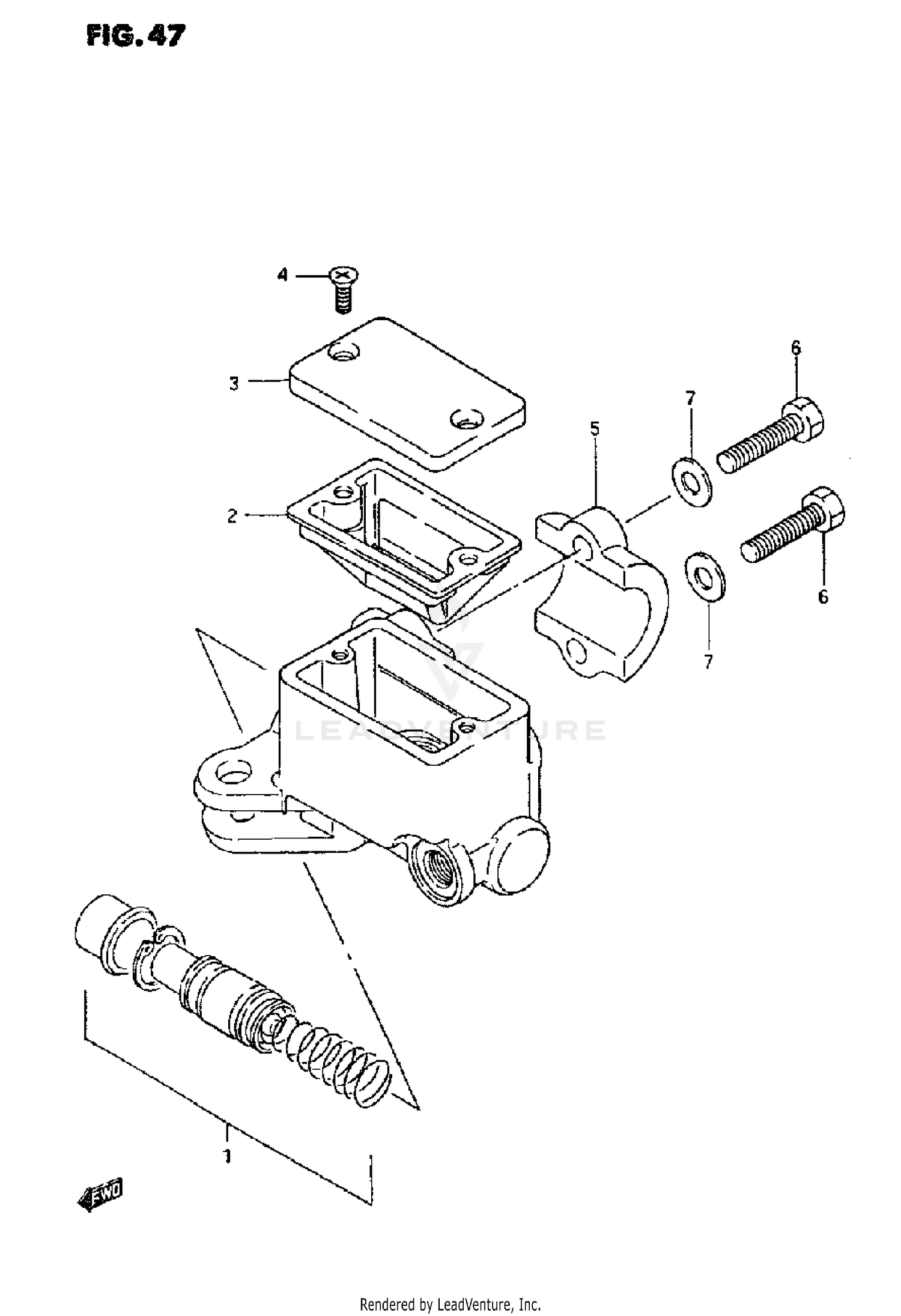 FRONT MASTER CYLINDER (MODEL J/K/L)