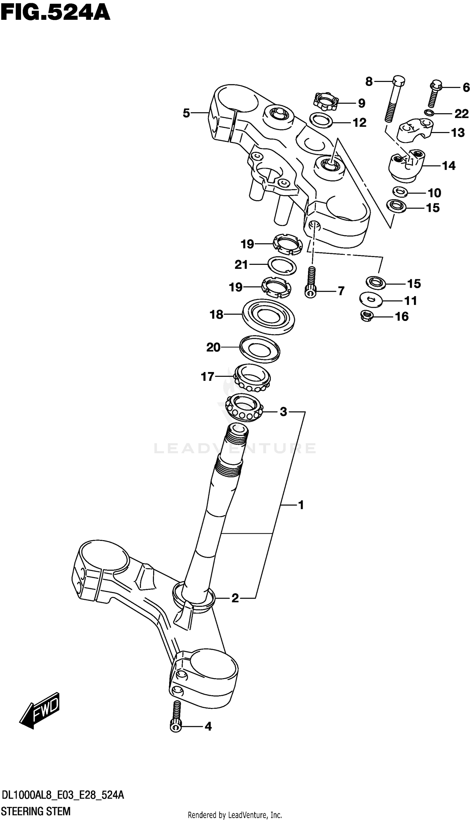 STEERING STEM (DL1000AL8 E03)