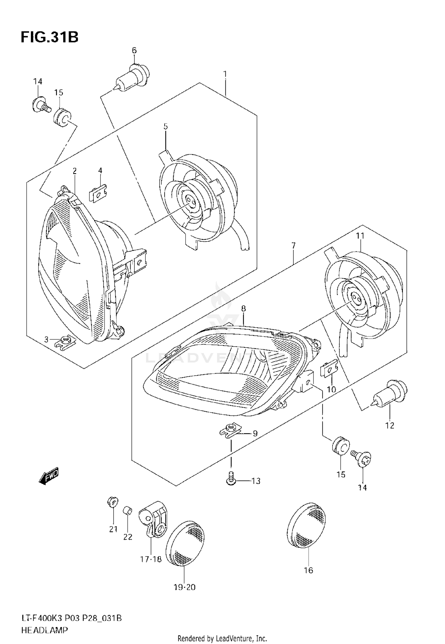 HEADLAMP (MODEL K6/K7)
