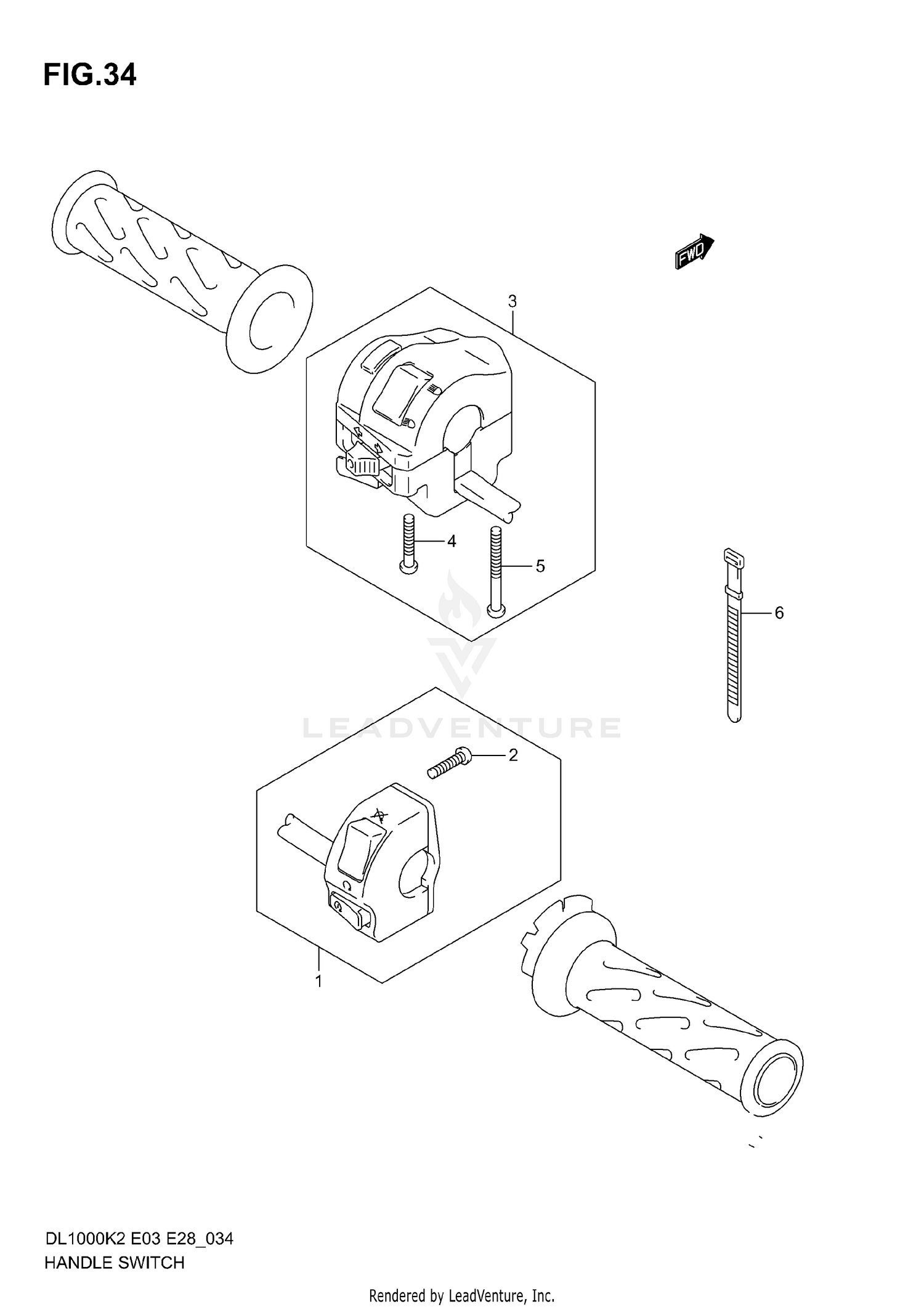 HANDLE SWITCH (MODEL K2/K3)