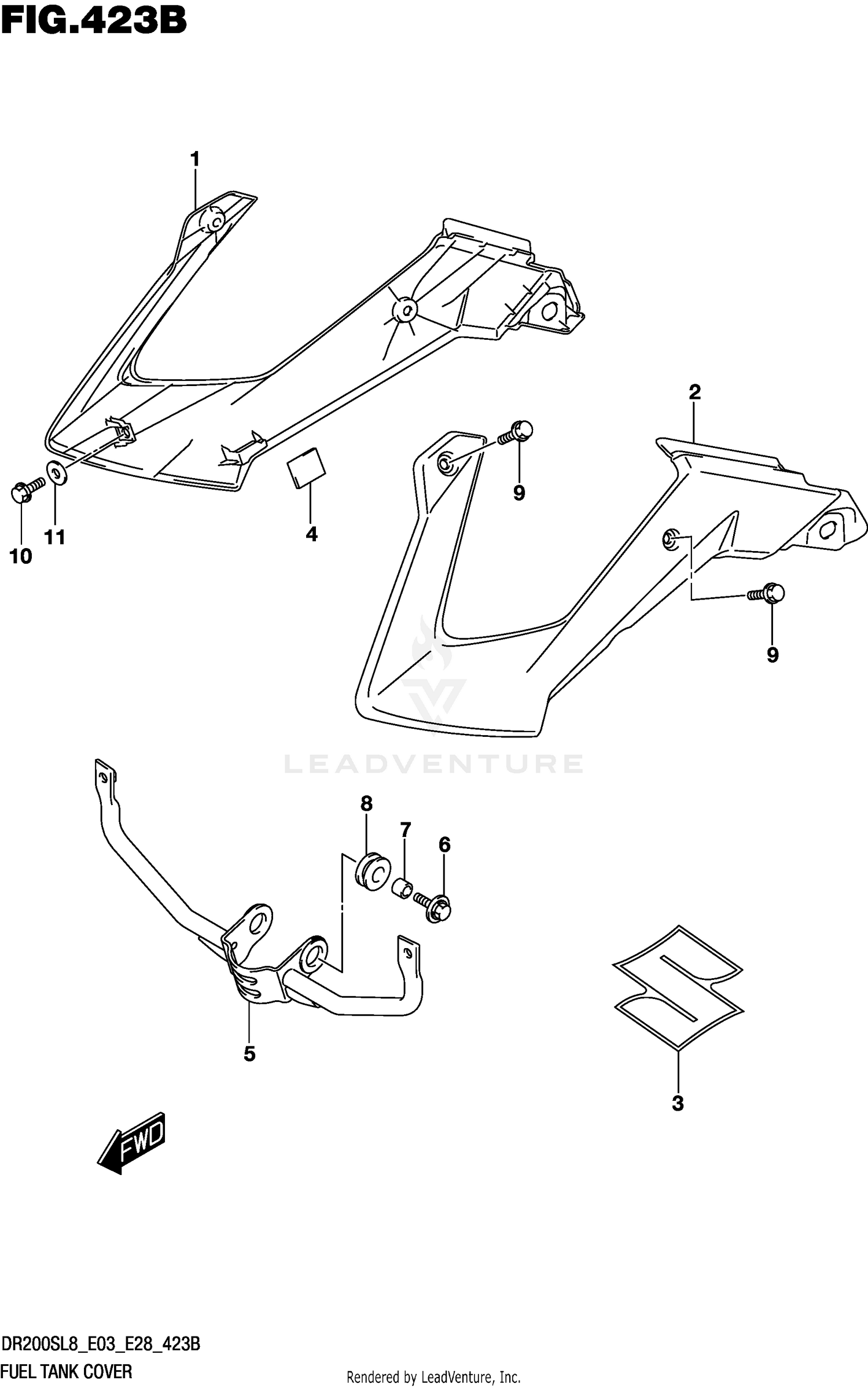 FUEL TANK COVER (YU1)