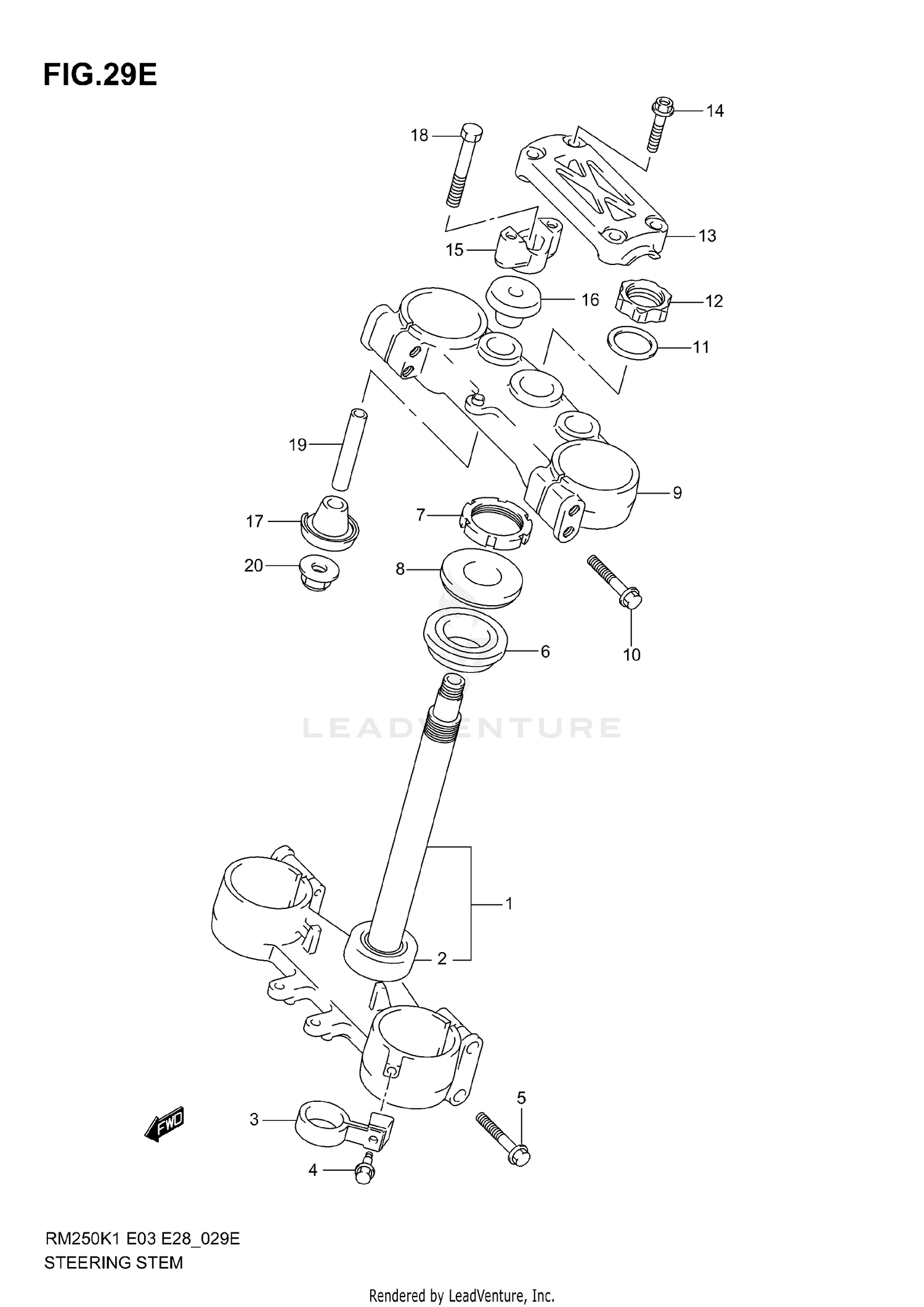 STEERING STEM (MODEL K6)
