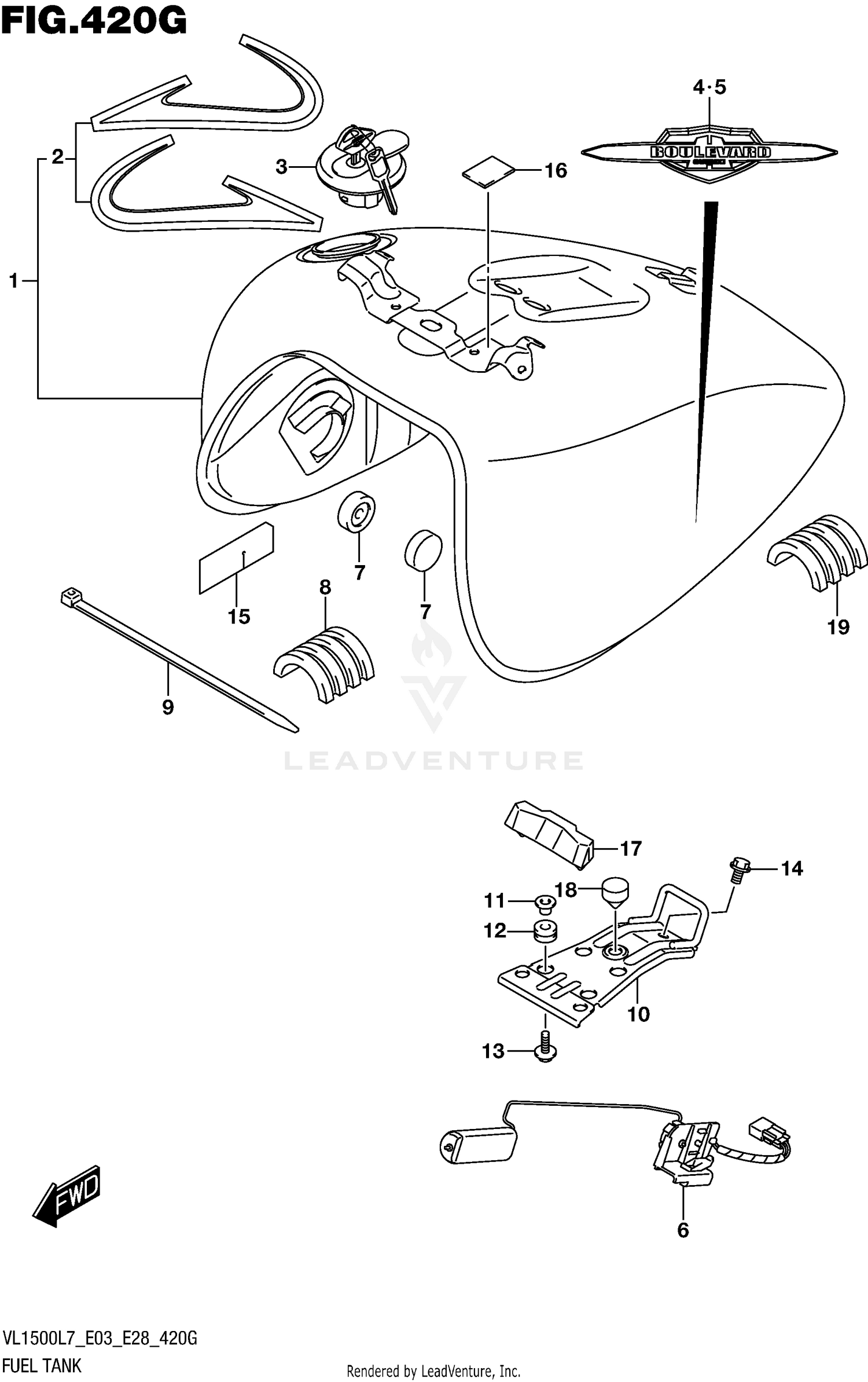 FUEL TANK (VL1500TL7 E33)