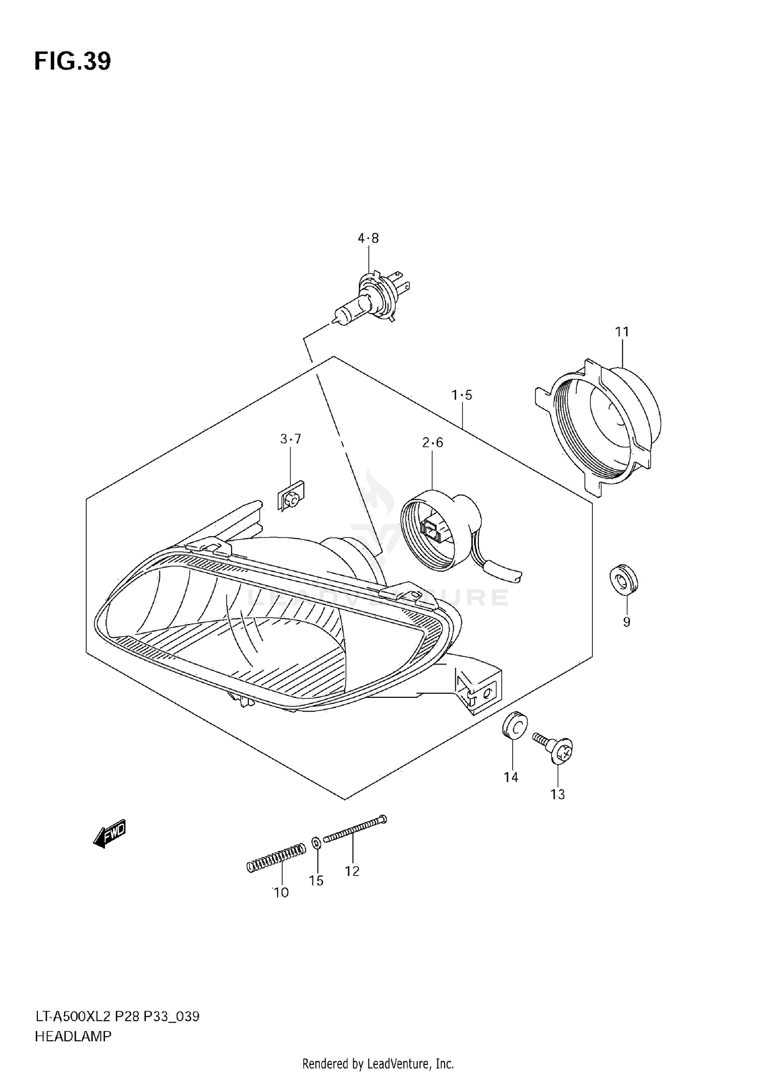 HEADLAMP (LT-A500X E33)