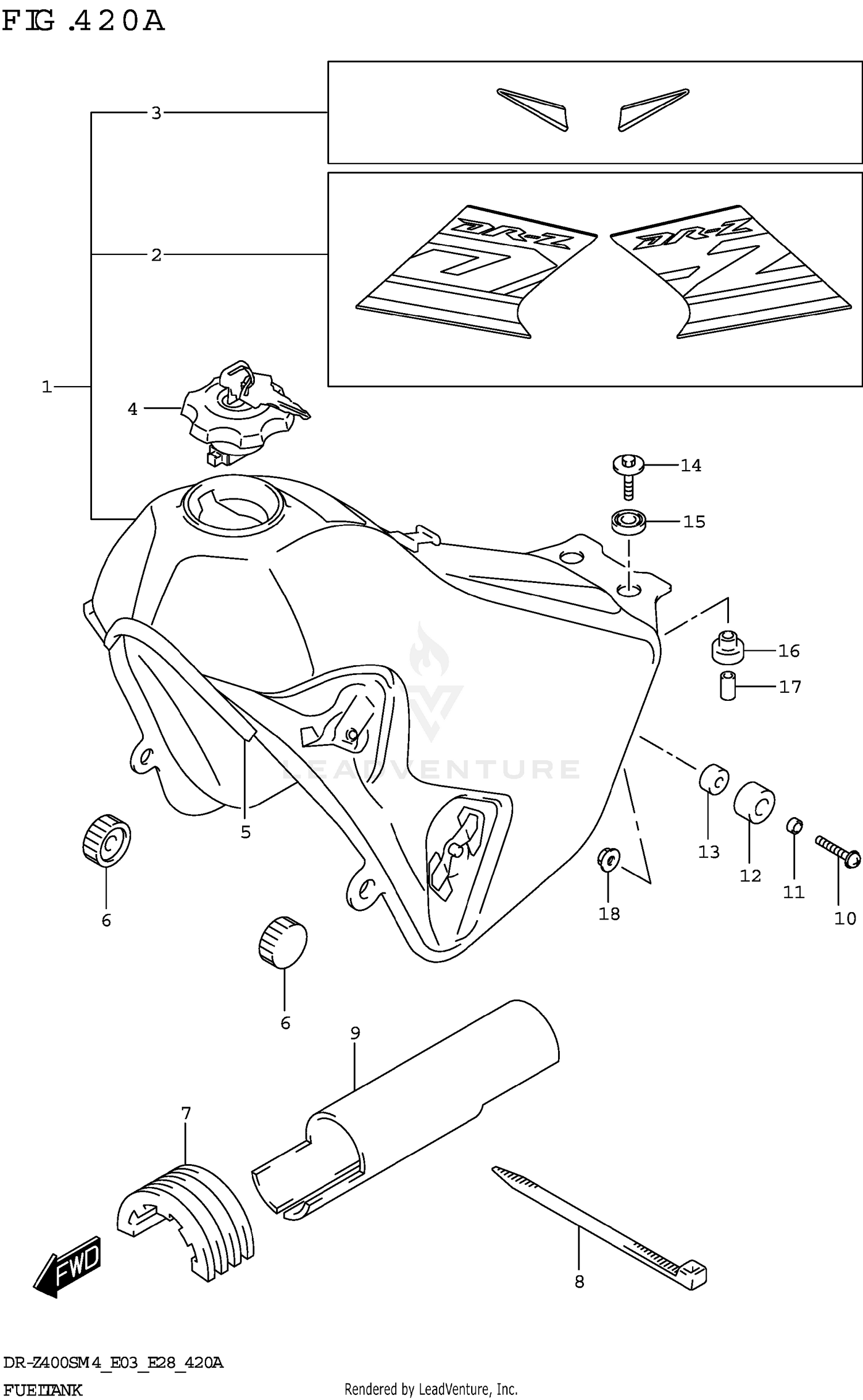 FUEL TANK (DR-Z400S:(E03 E28))