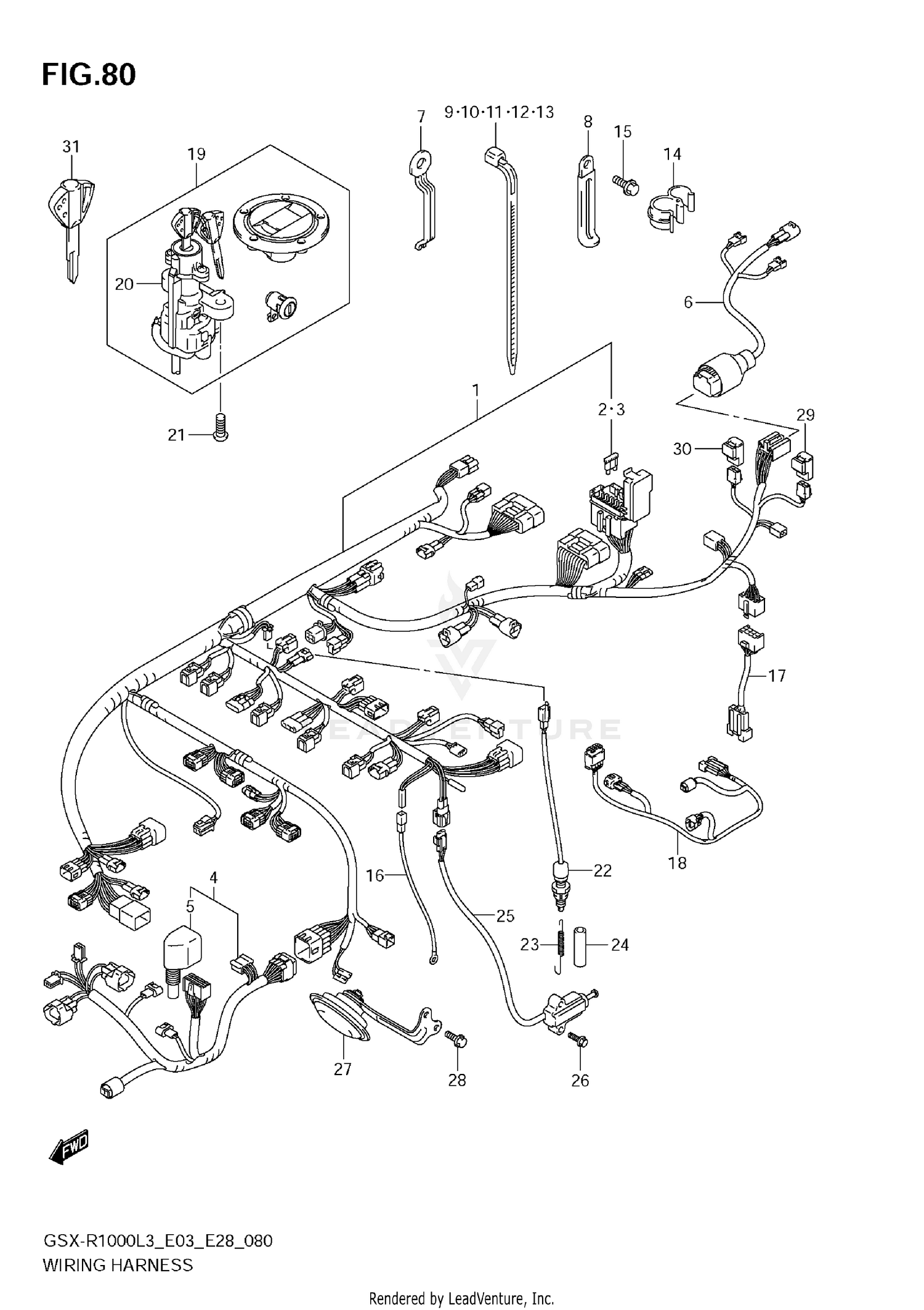 WIRING HARNESS (GSX-R1000L3 E28)