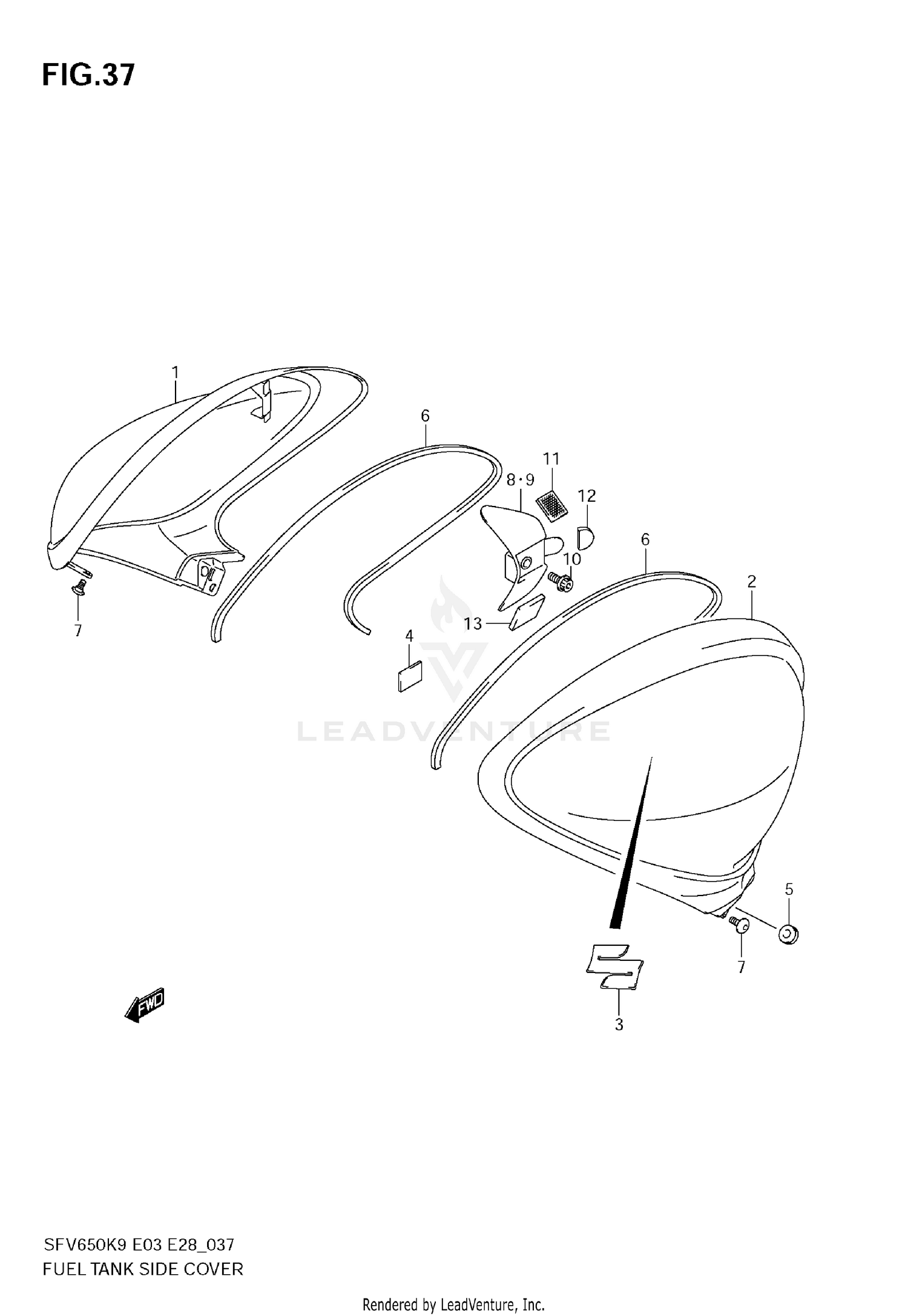 FUEL TANK SIDE COVER