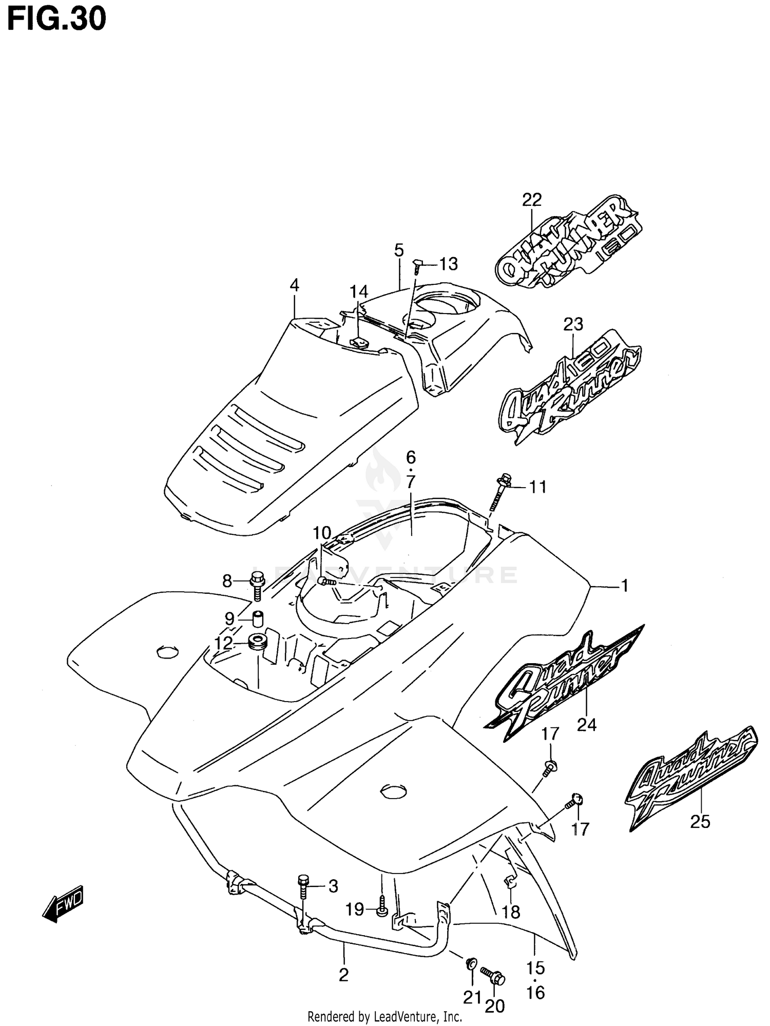 FRONT FENDER (MODEL V/W/X/Y)