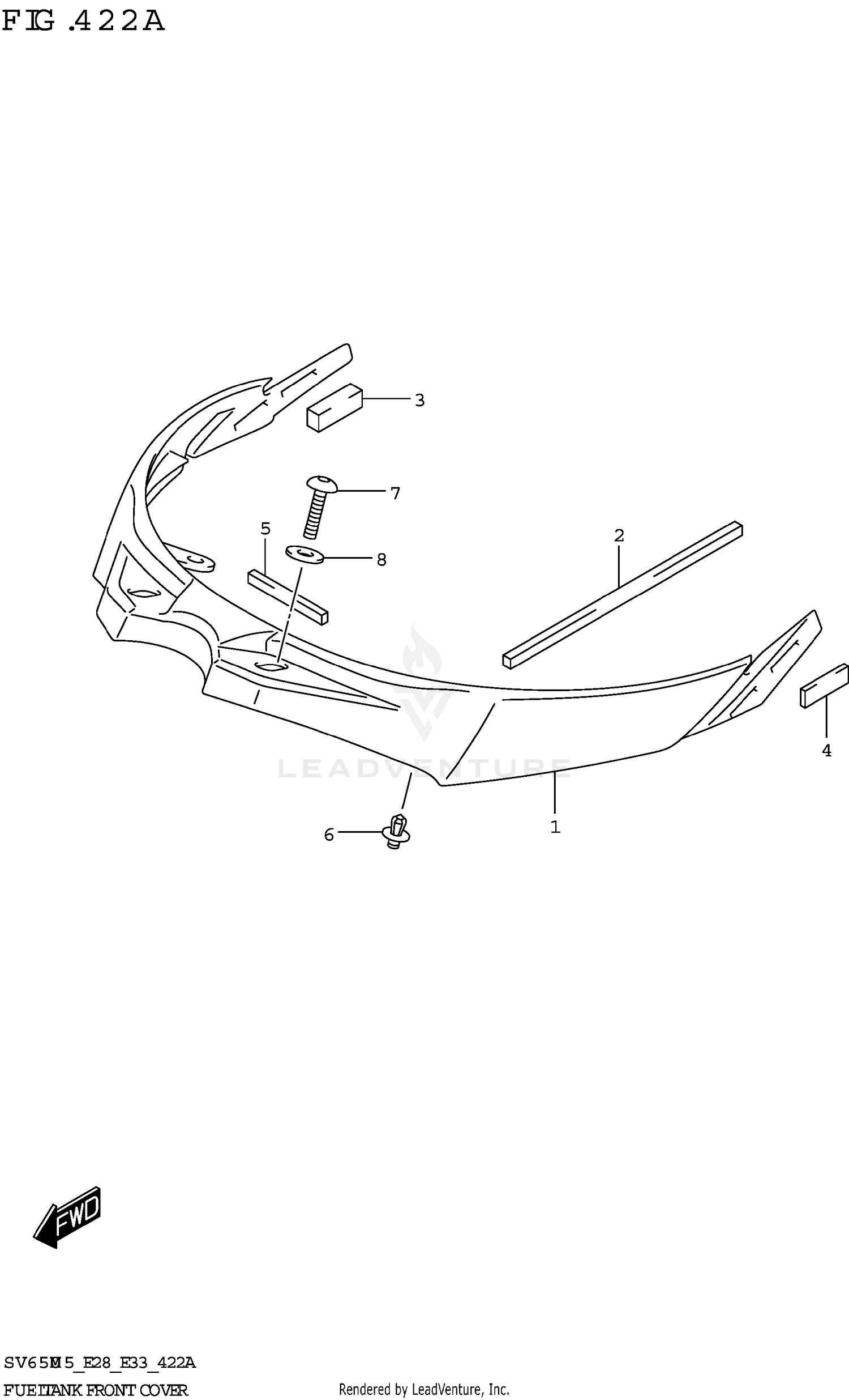 FUEL TANK FRONT COVER (SV650A)