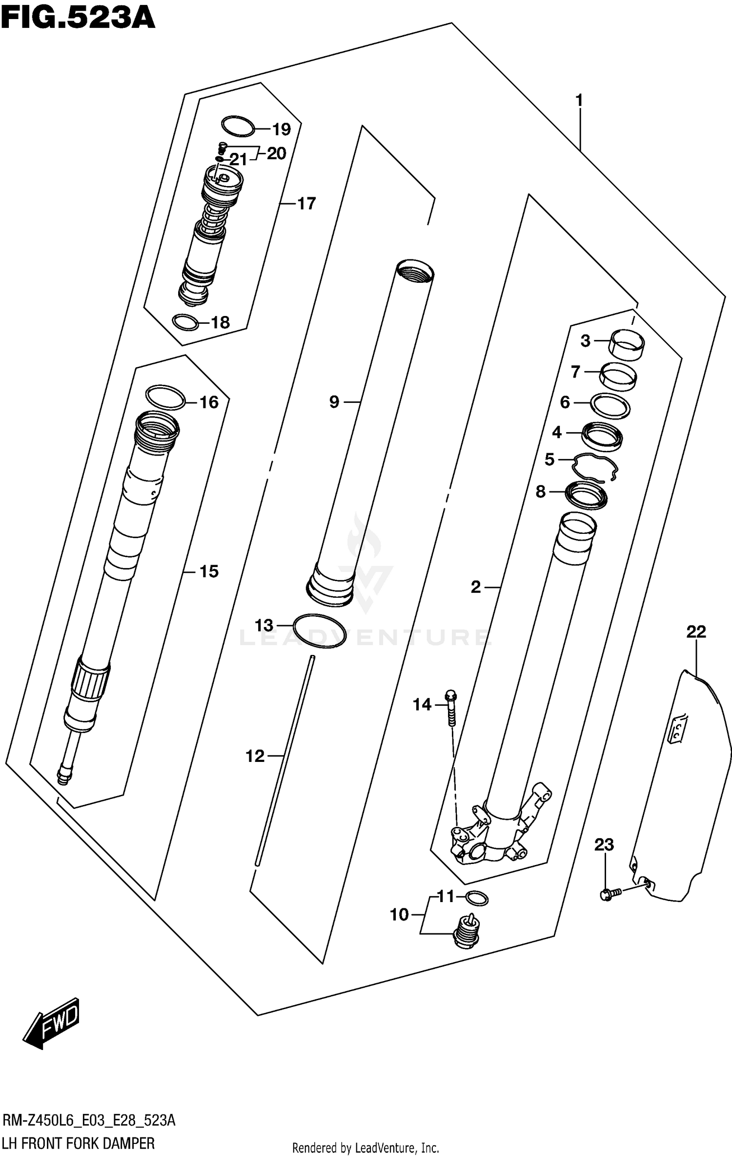 LH FRONT FORK DAMPER