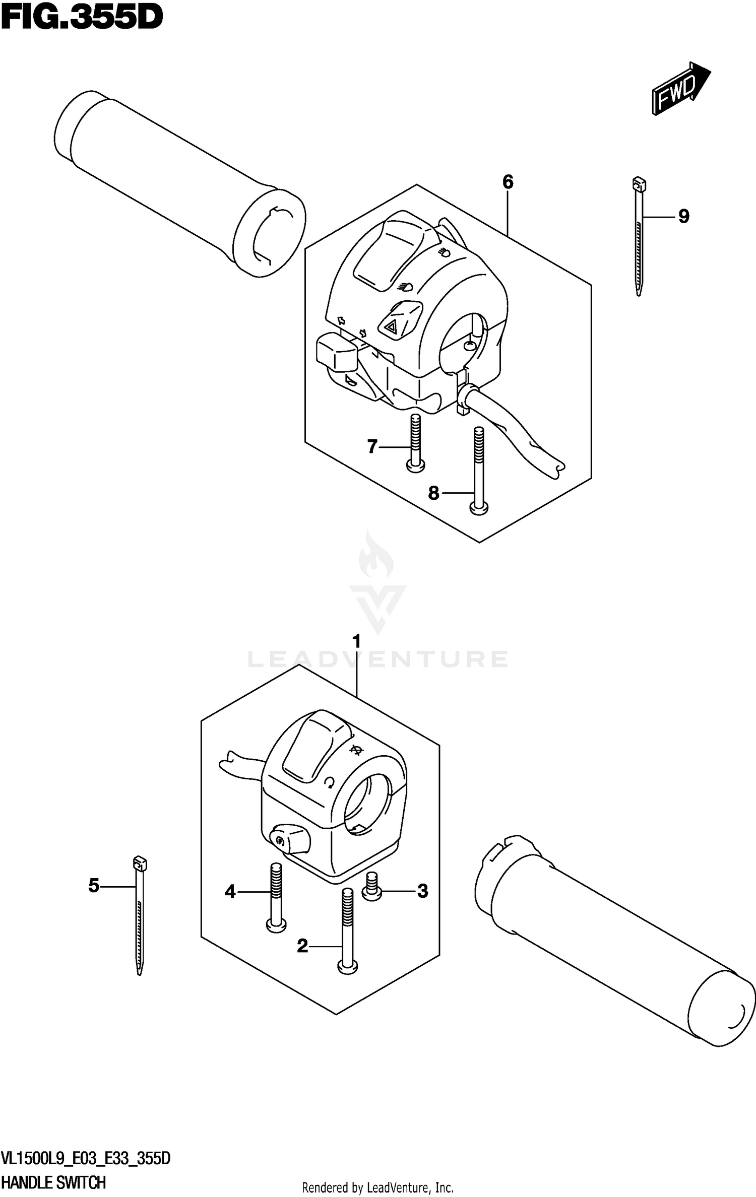 HANDLE SWITCH (VL1500TL9 E33)