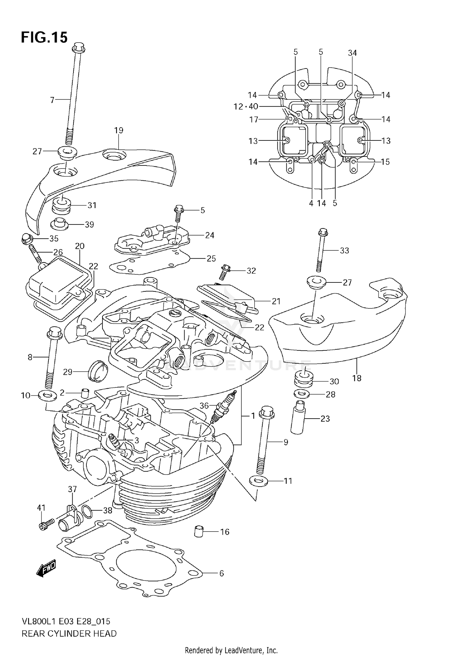 REAR CYLINDER HEAD (VL800C E28)