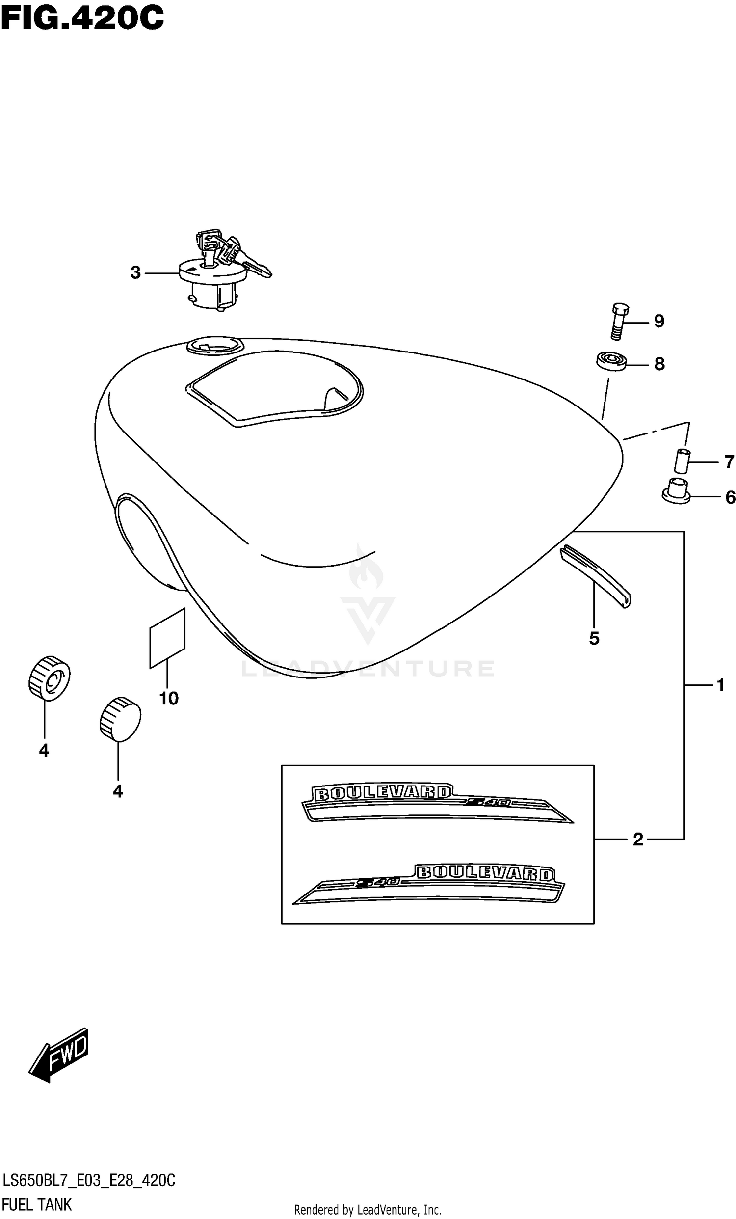FUEL TANK (LS650BL7 E33)