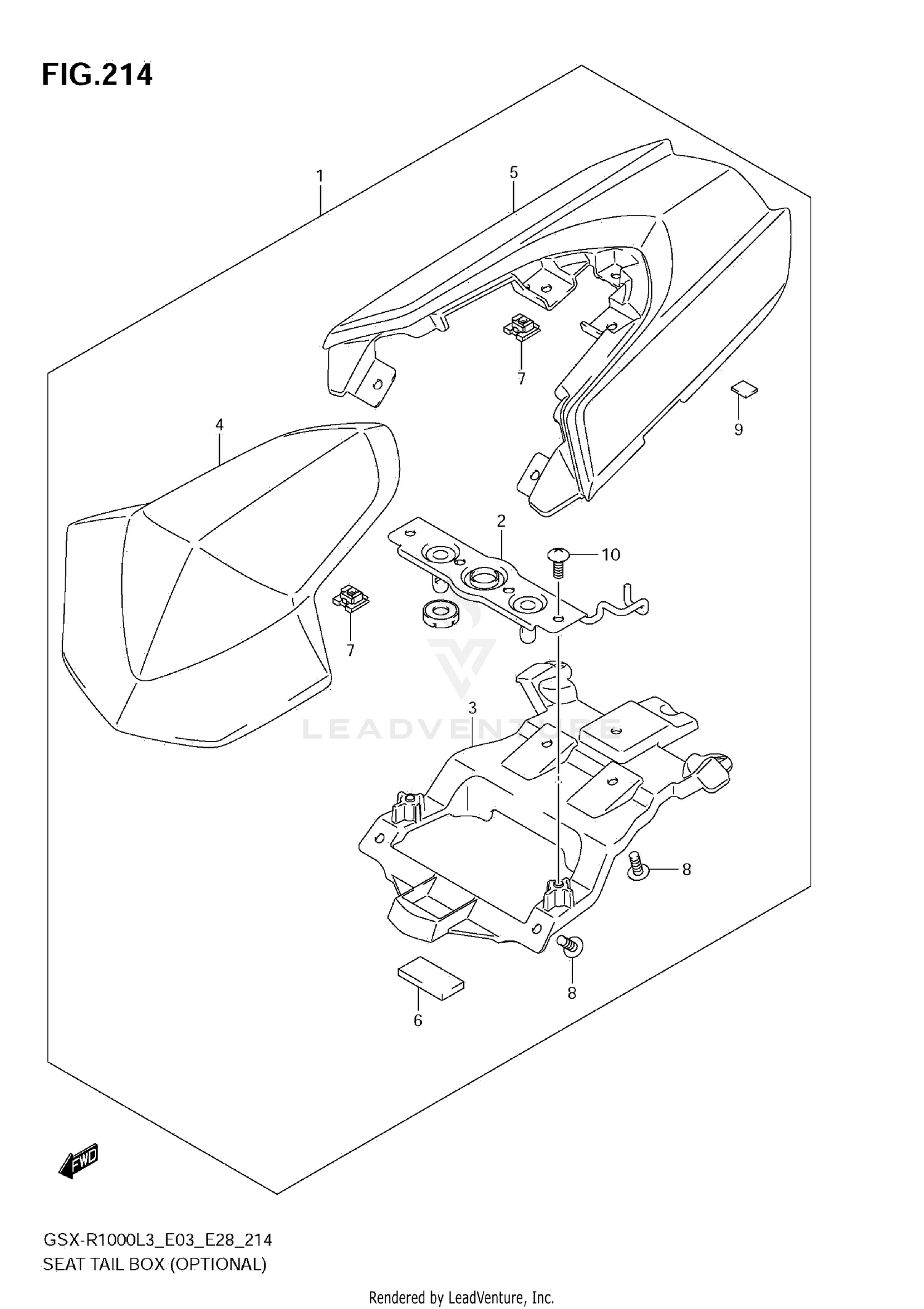 SEAT TAIL BOX (OPTIONAL) (GSX-R1000L3 E33)