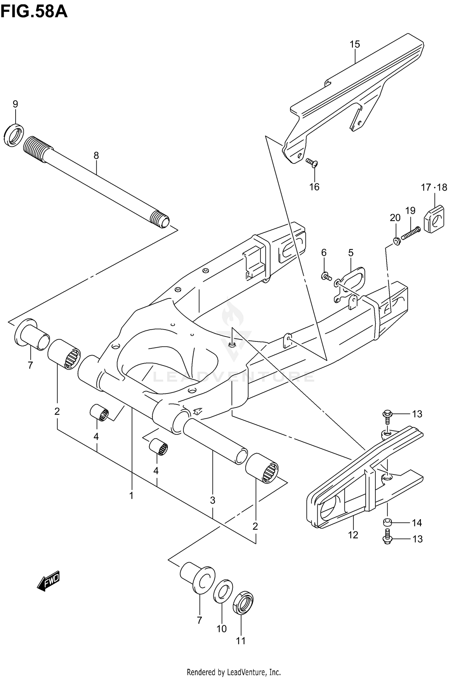 REAR SWINGING ARM (MODEL K5)