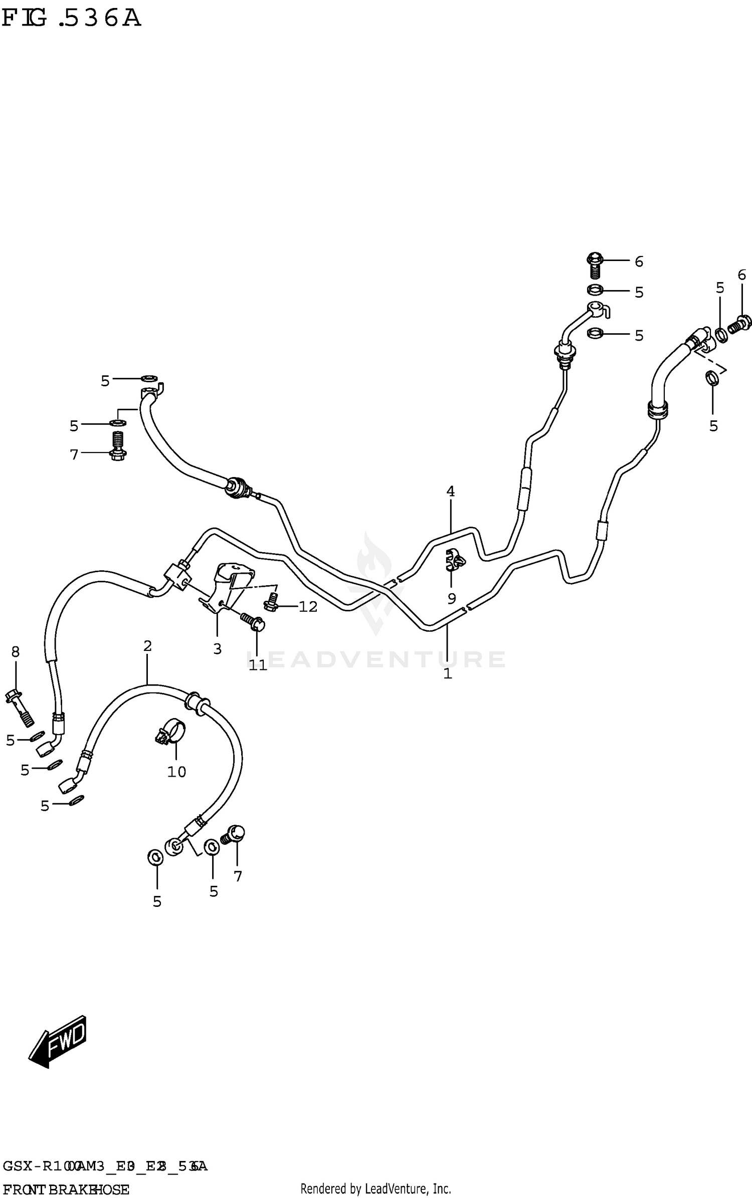 FRONT BRAKE HOSE (GSX-R1000A)