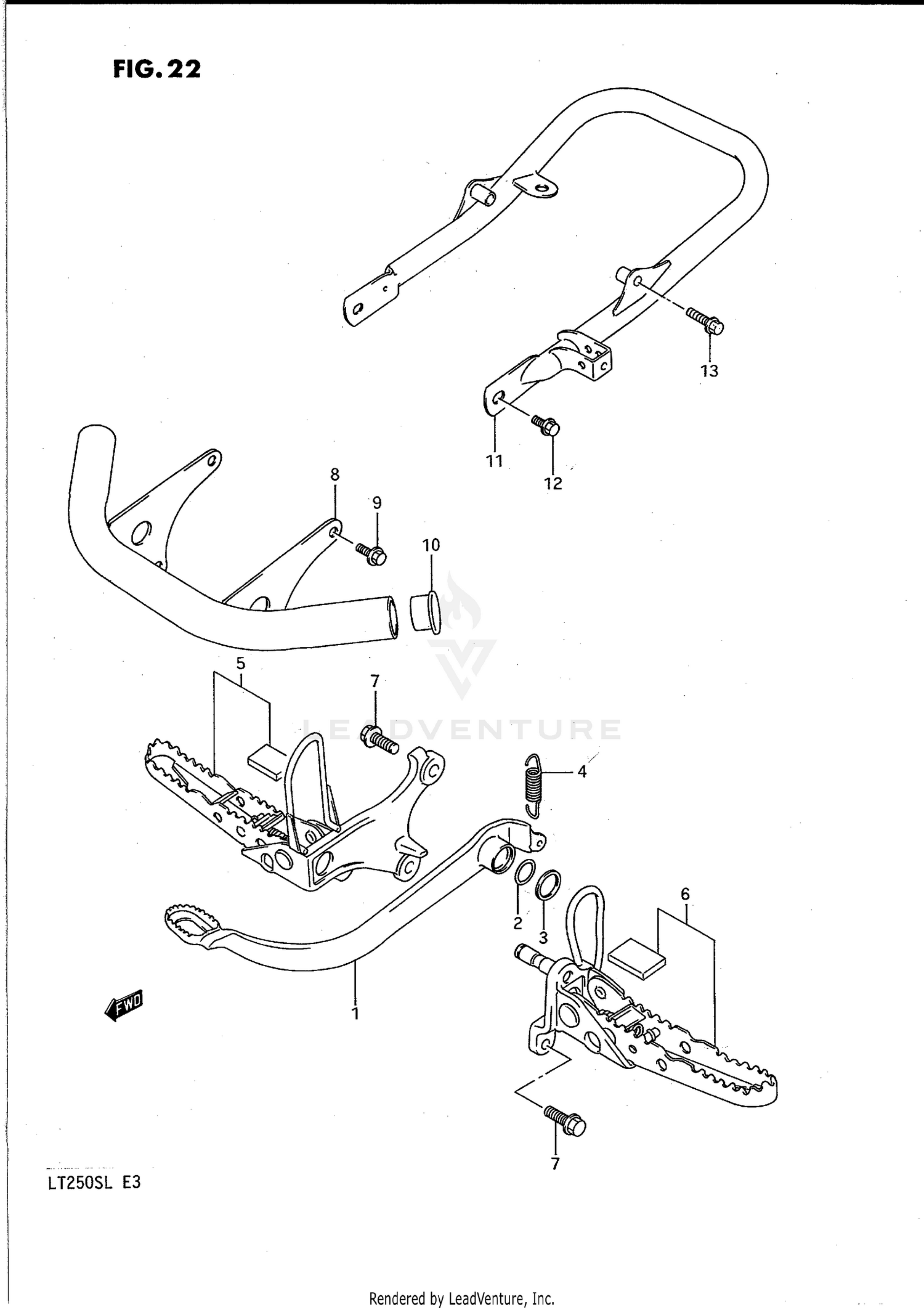 REAR BRAKE - FOOTREST