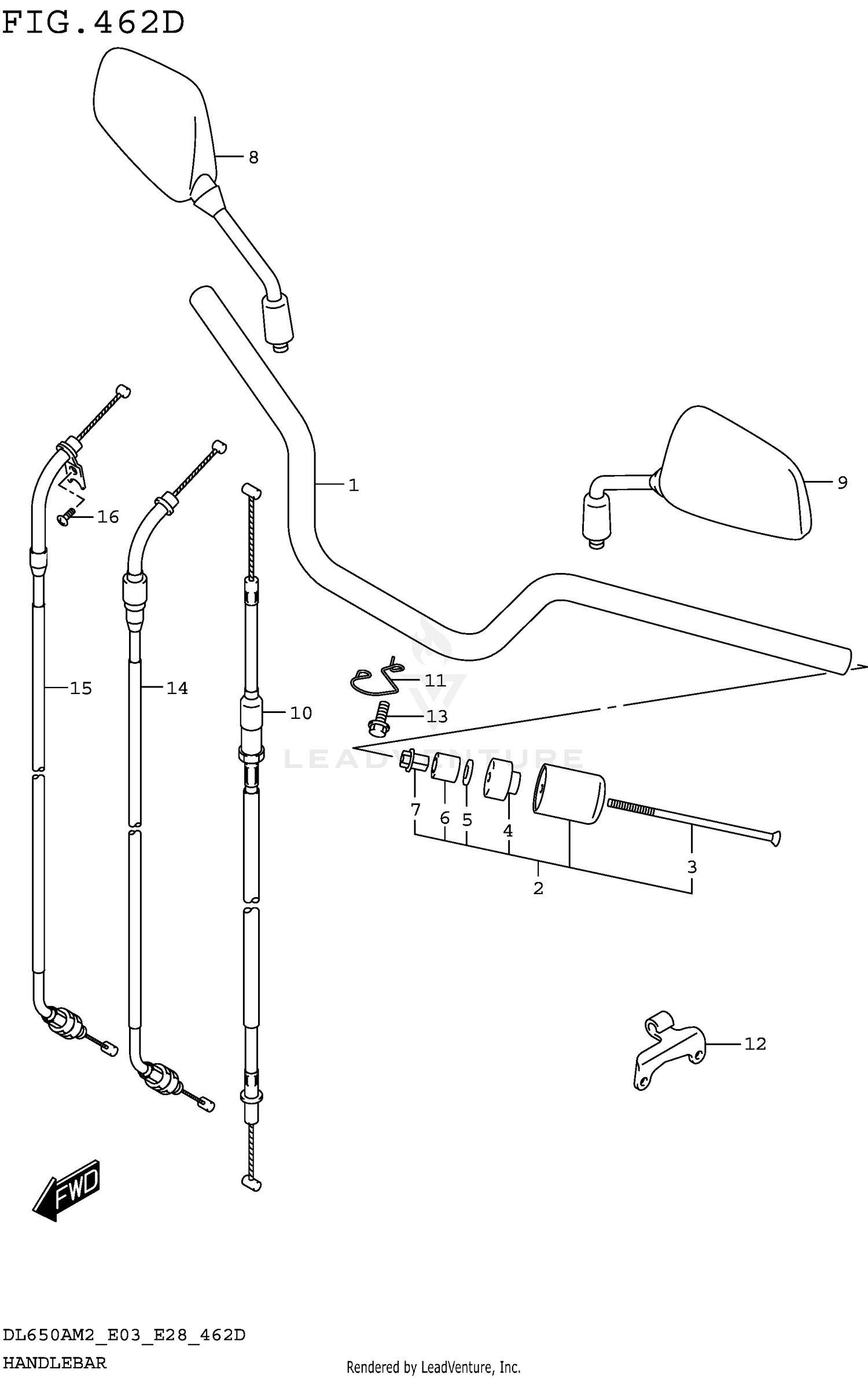 HANDLEBAR (DL650XAM2 E28)